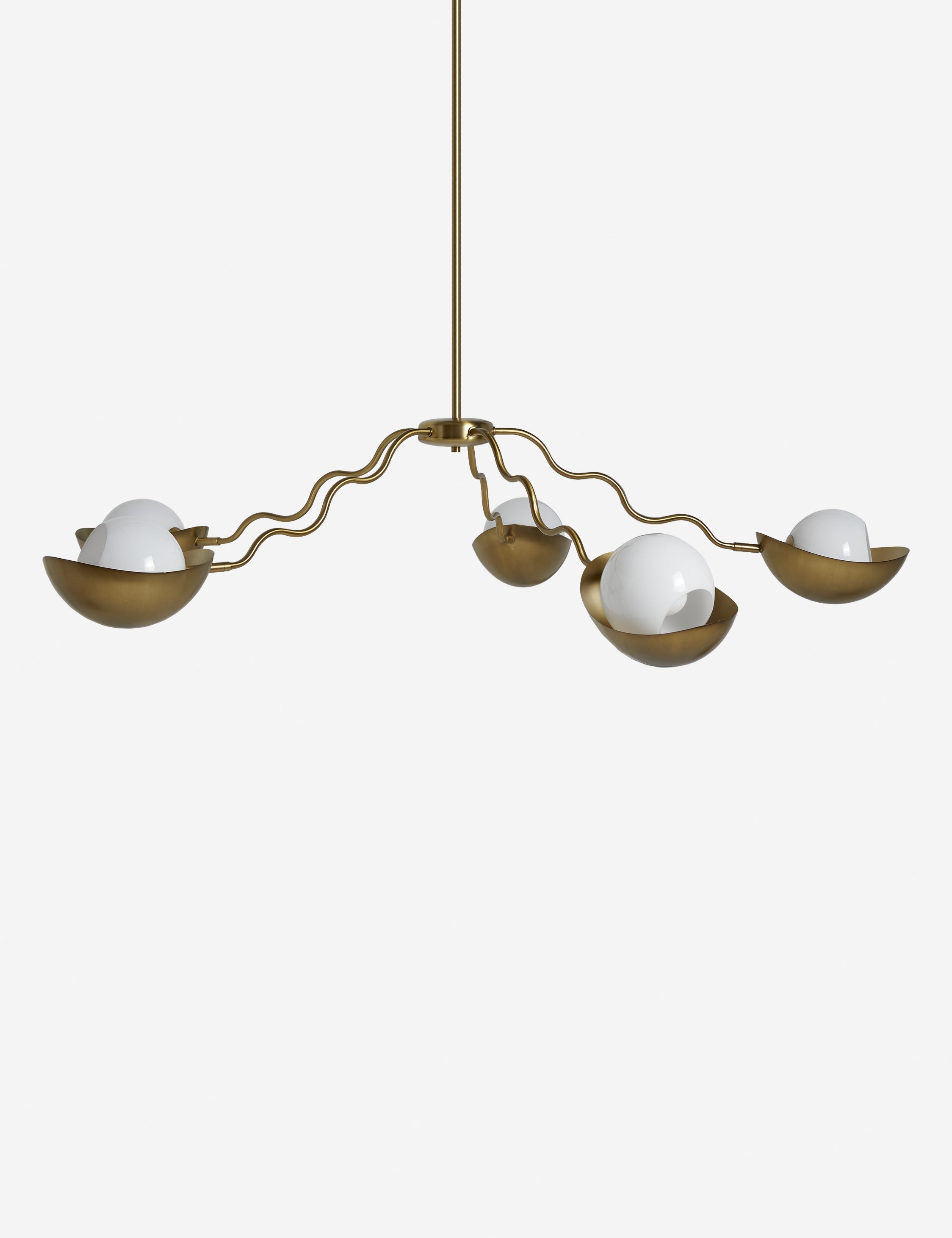 Kaya Chandelier | Opal Glass Orbs, Modern Design