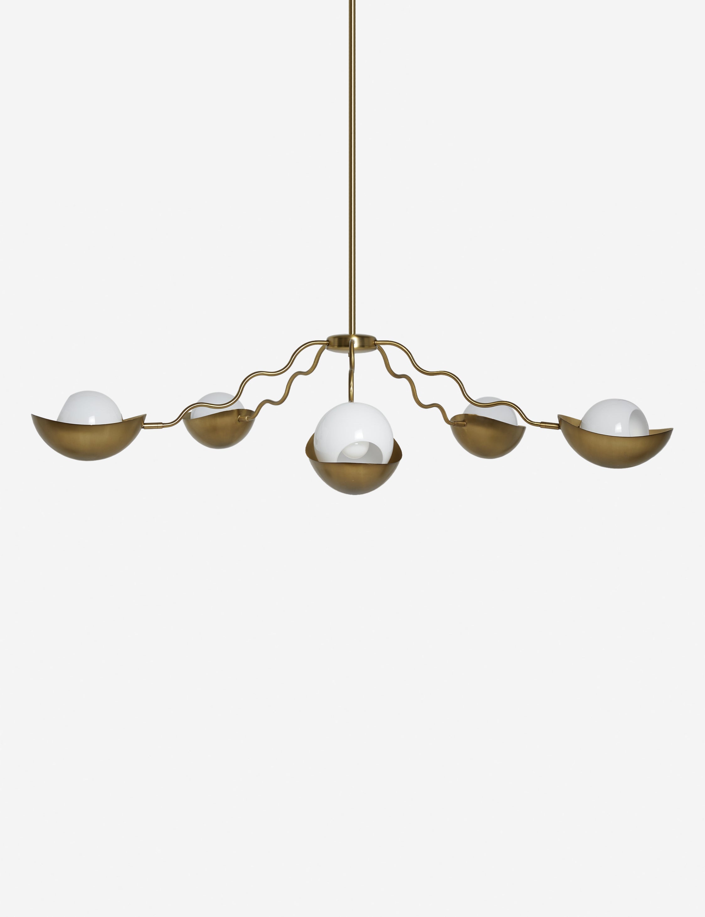 Kaya Chandelier | Opal Glass Orbs, Modern Design