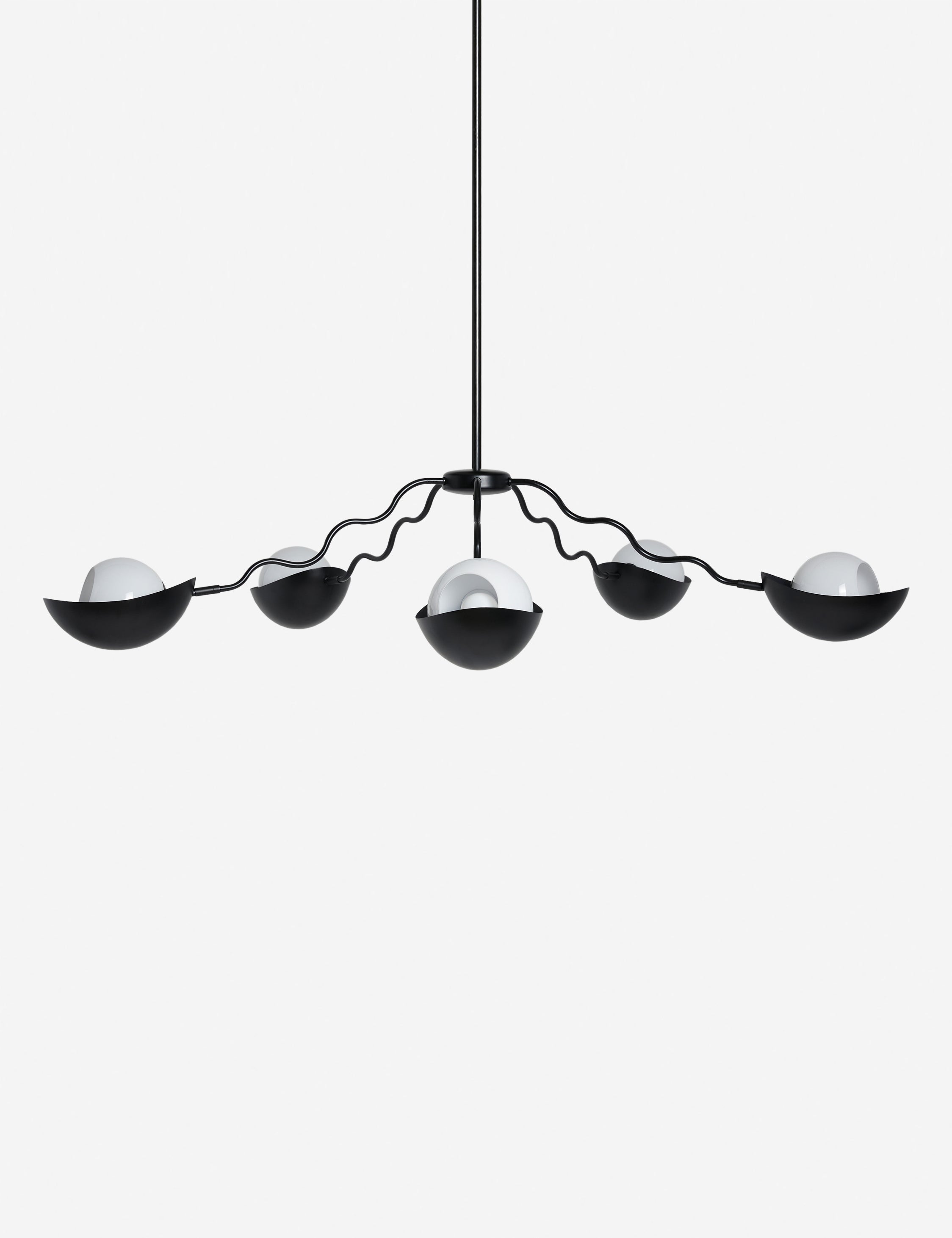 Kaya Chandelier | Opal Glass Orbs, Modern Design