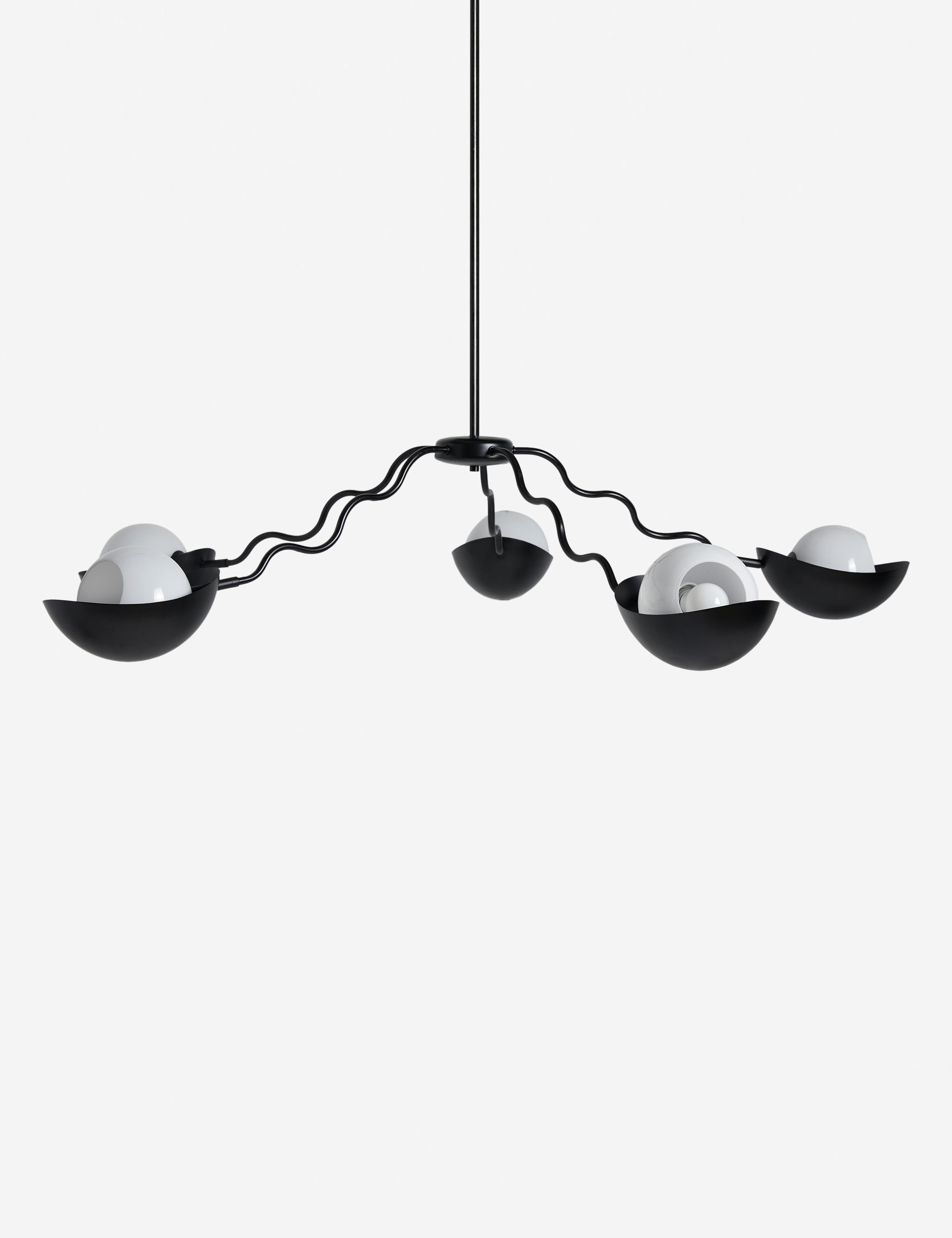 Kaya Chandelier | Opal Glass Orbs, Modern Design