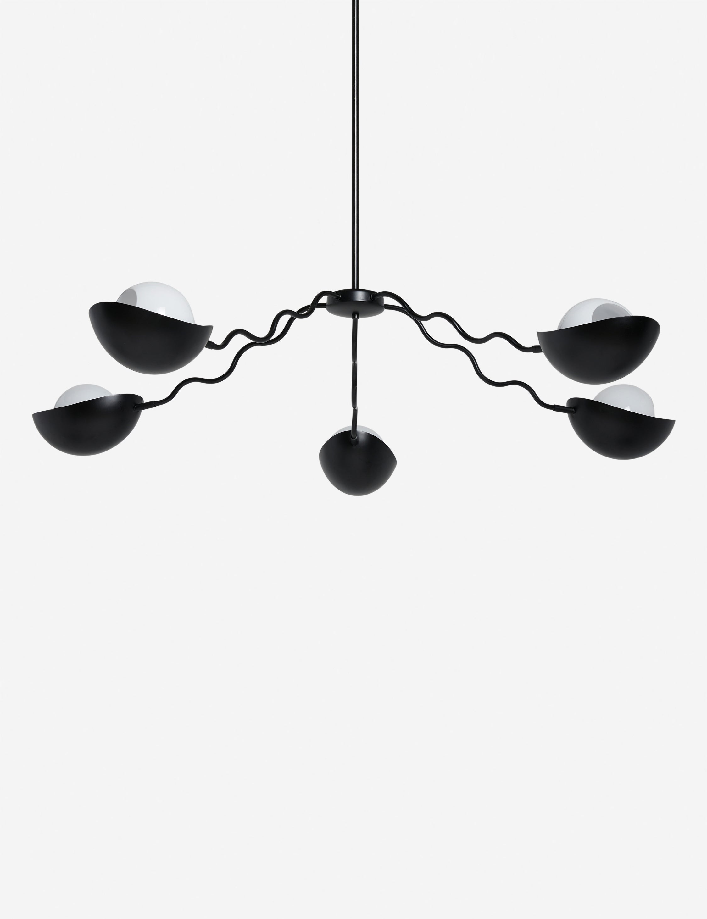 Kaya Chandelier | Opal Glass Orbs, Modern Design