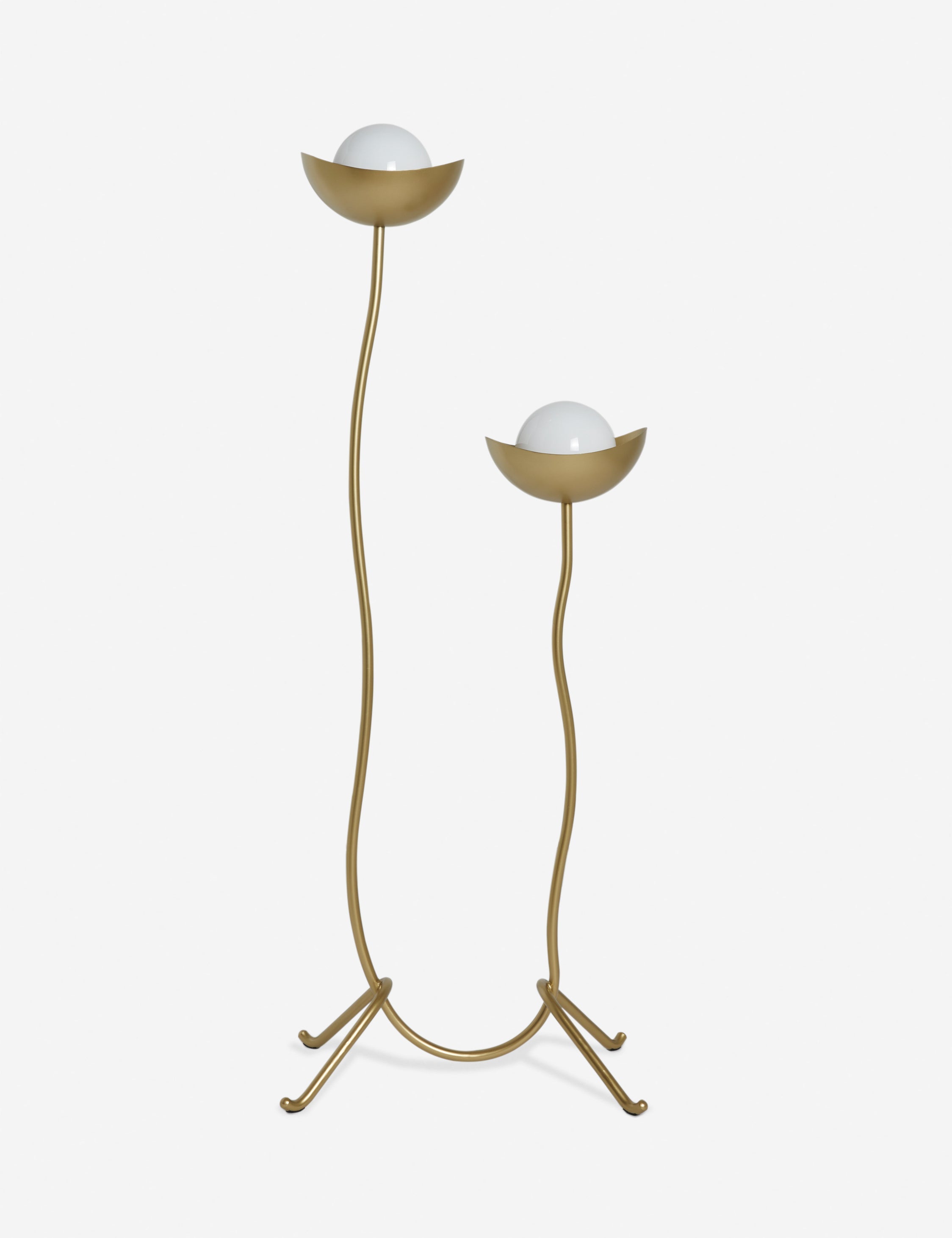 Kalea Floor Lamp | U-Shape Base, Opal Glass Orbs