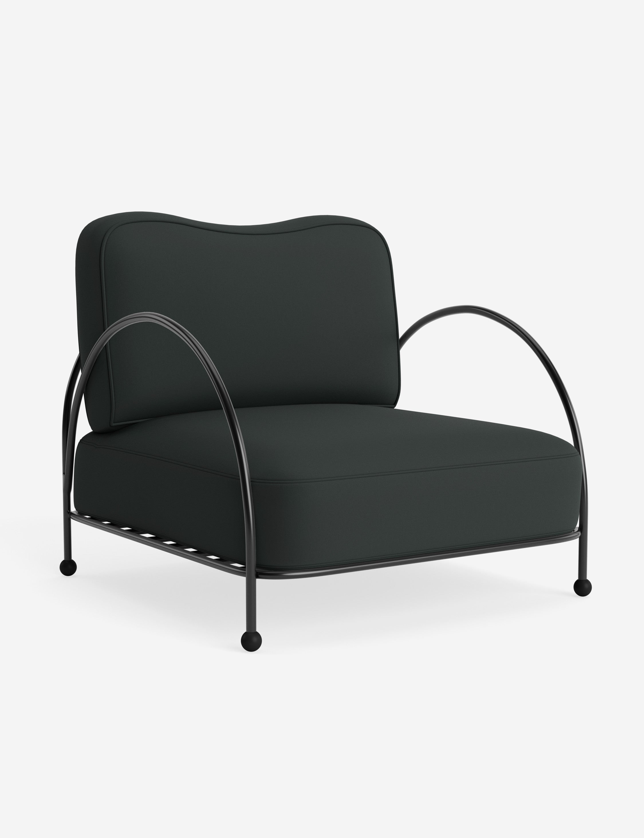 Luna Outdoor Accent Chair | Slim Metal Frame, Supportive Seat