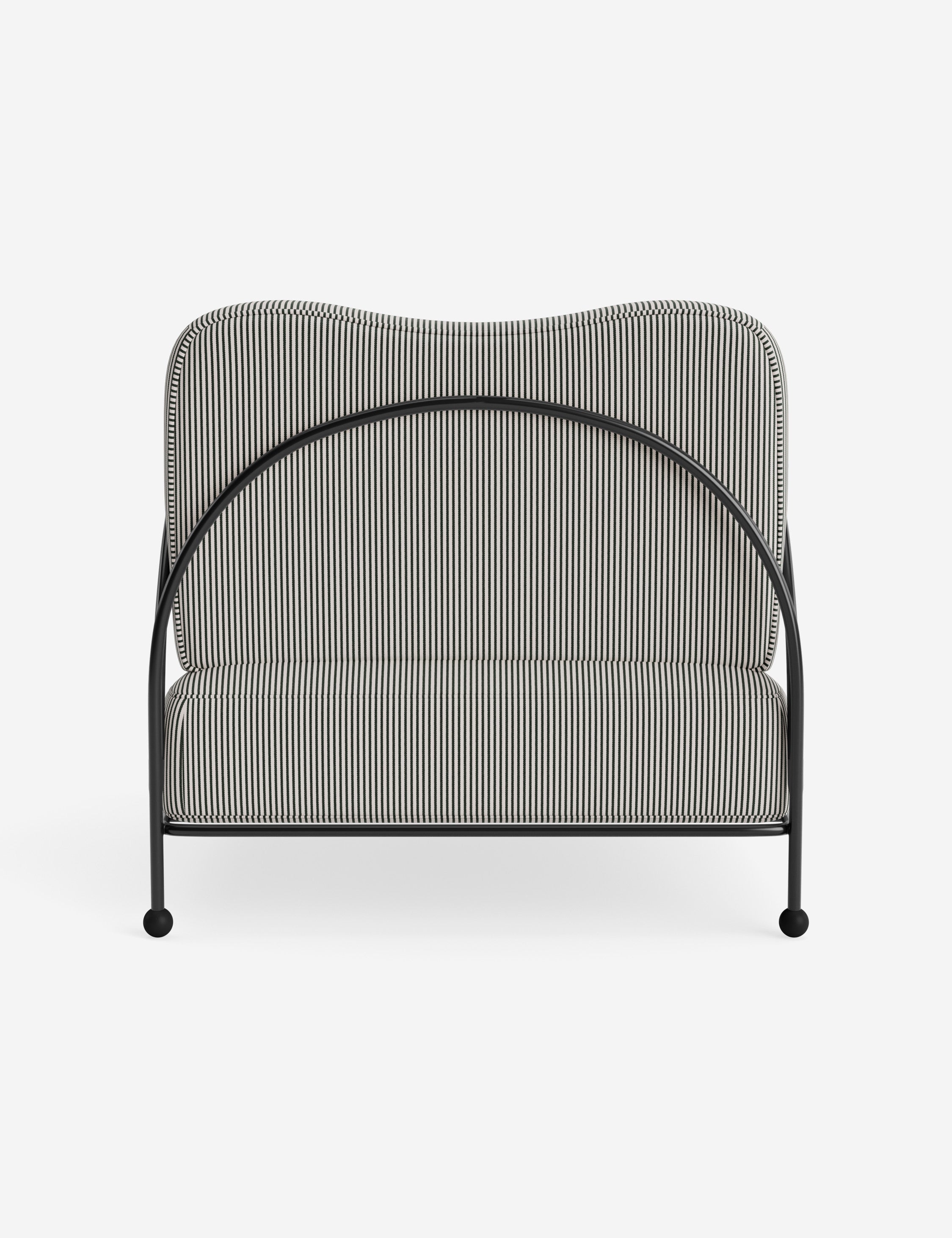 Luna Outdoor Accent Chair | Slim Metal Frame, Supportive Seat