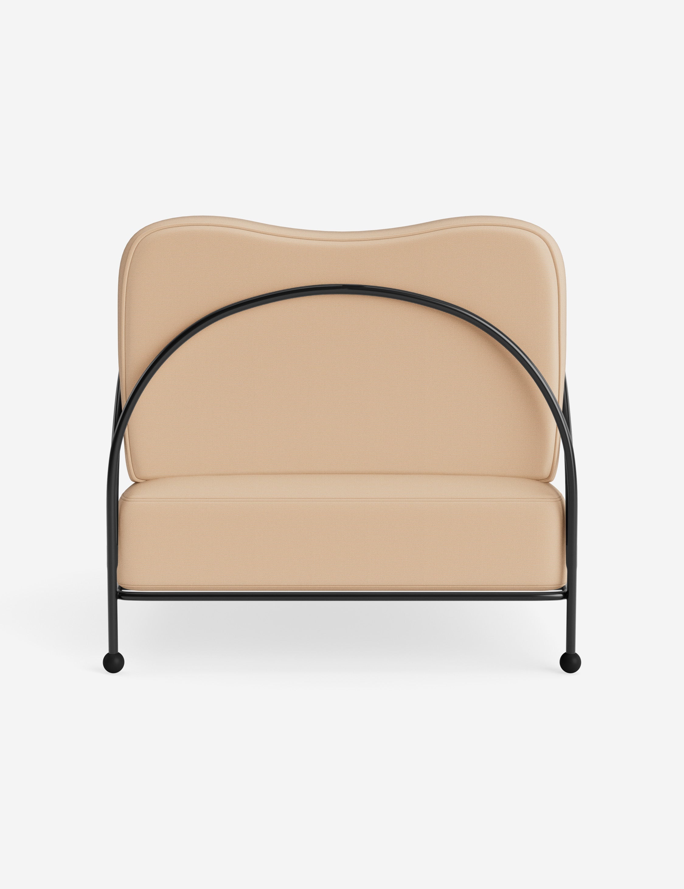 Luna Outdoor Accent Chair | Slim Metal Frame, Supportive Seat