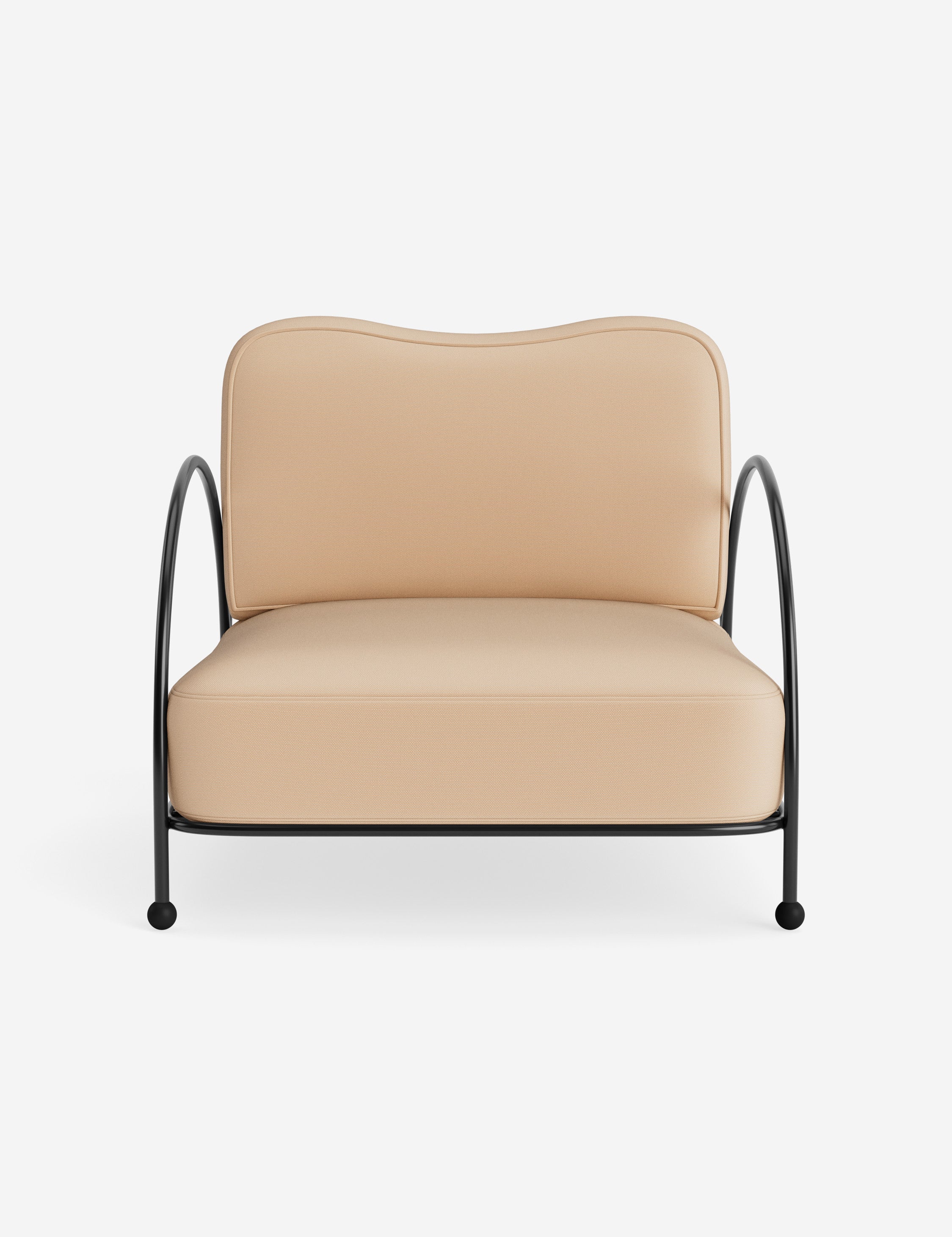 Luna Outdoor Accent Chair | Slim Metal Frame, Supportive Seat