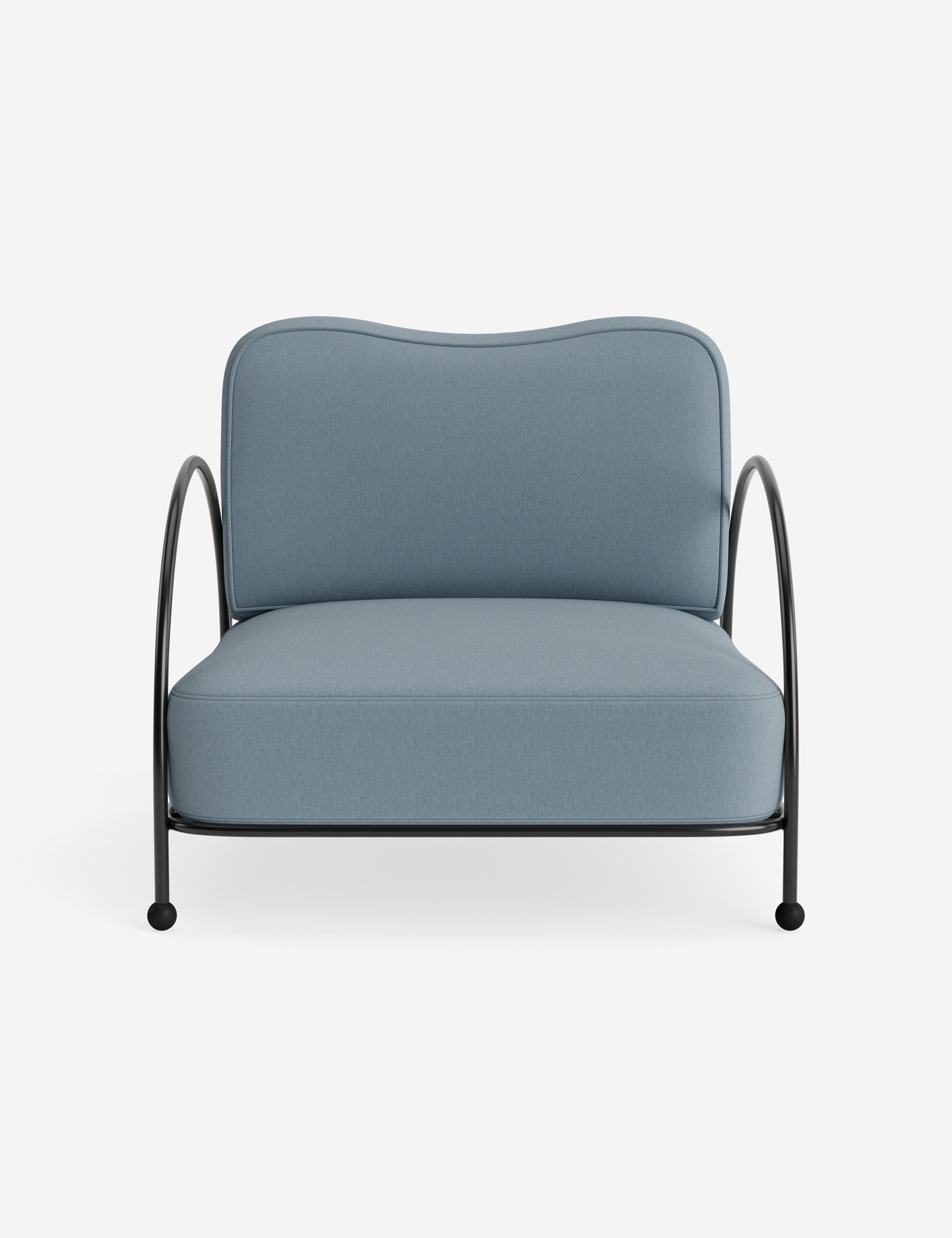 Luna Outdoor Accent Chair | Slim Metal Frame, Supportive Seat