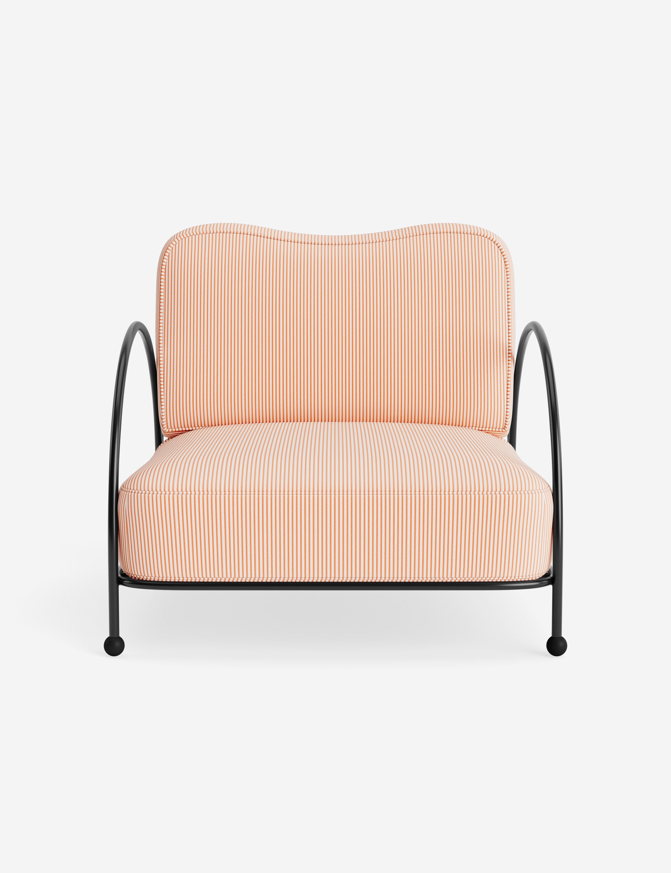 Luna Outdoor Accent Chair | Slim Metal Frame, Supportive Seat