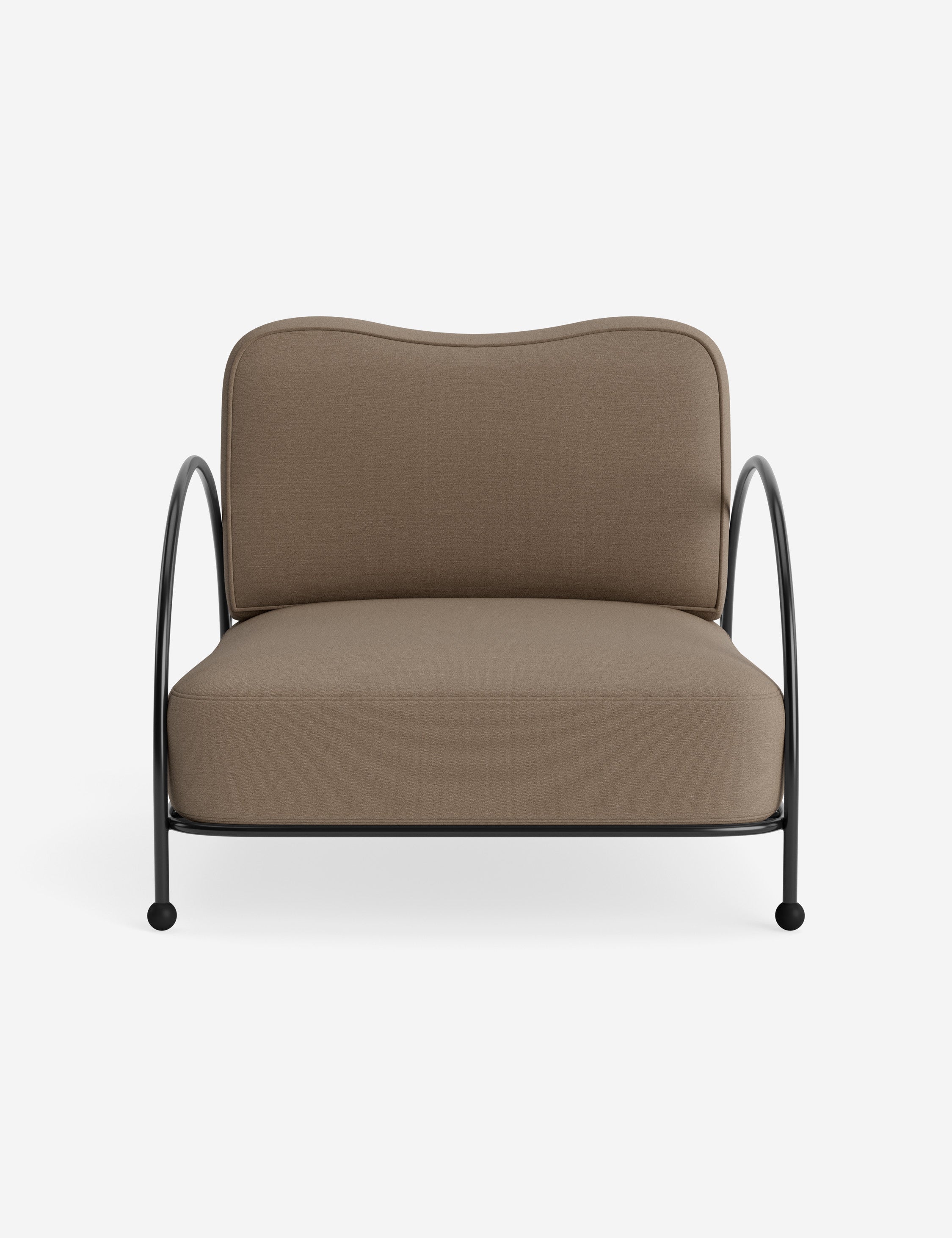 Luna Outdoor Accent Chair | Slim Metal Frame, Supportive Seat