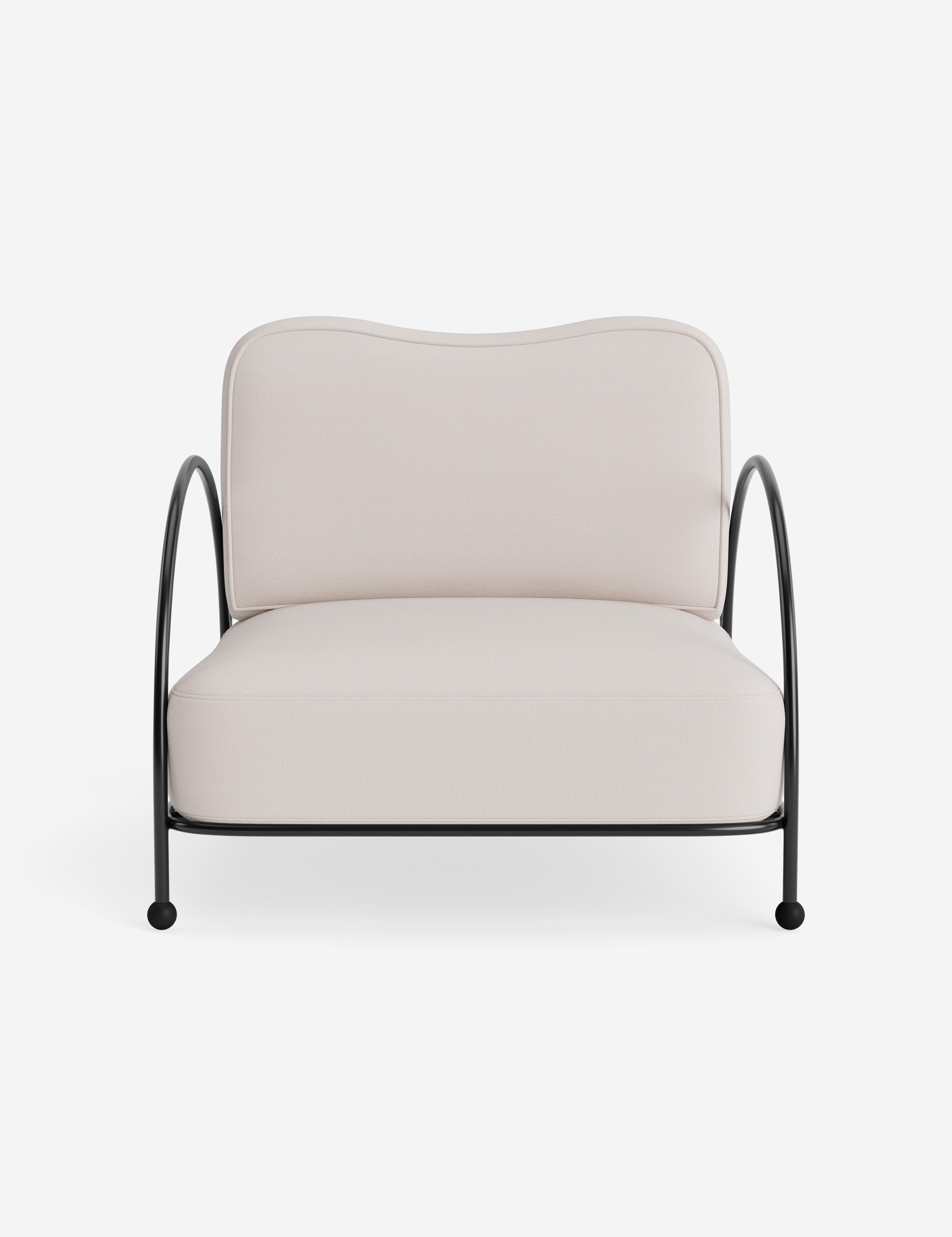 Luna Outdoor Accent Chair | Slim Metal Frame, Supportive Seat