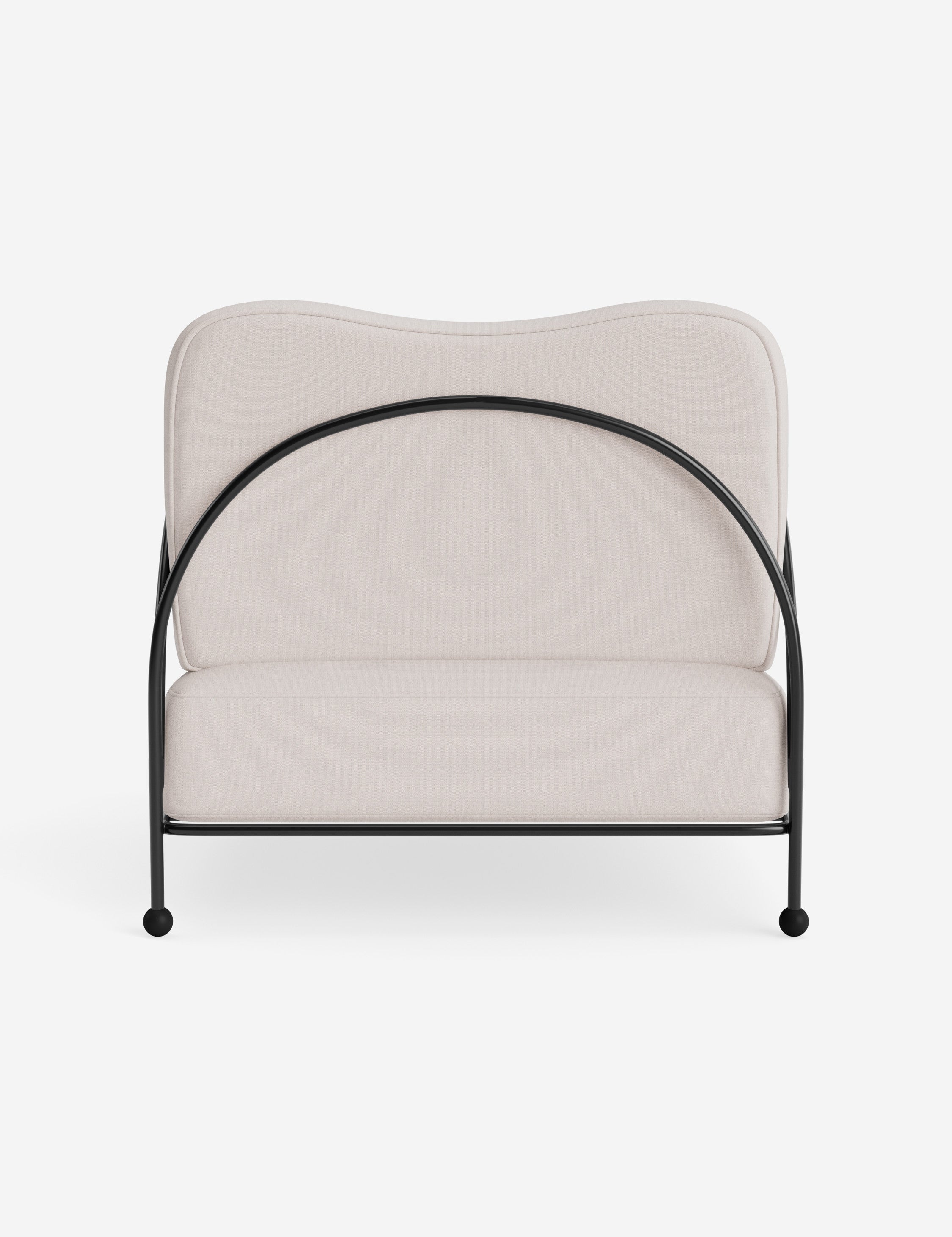 Luna Outdoor Accent Chair | Slim Metal Frame, Supportive Seat