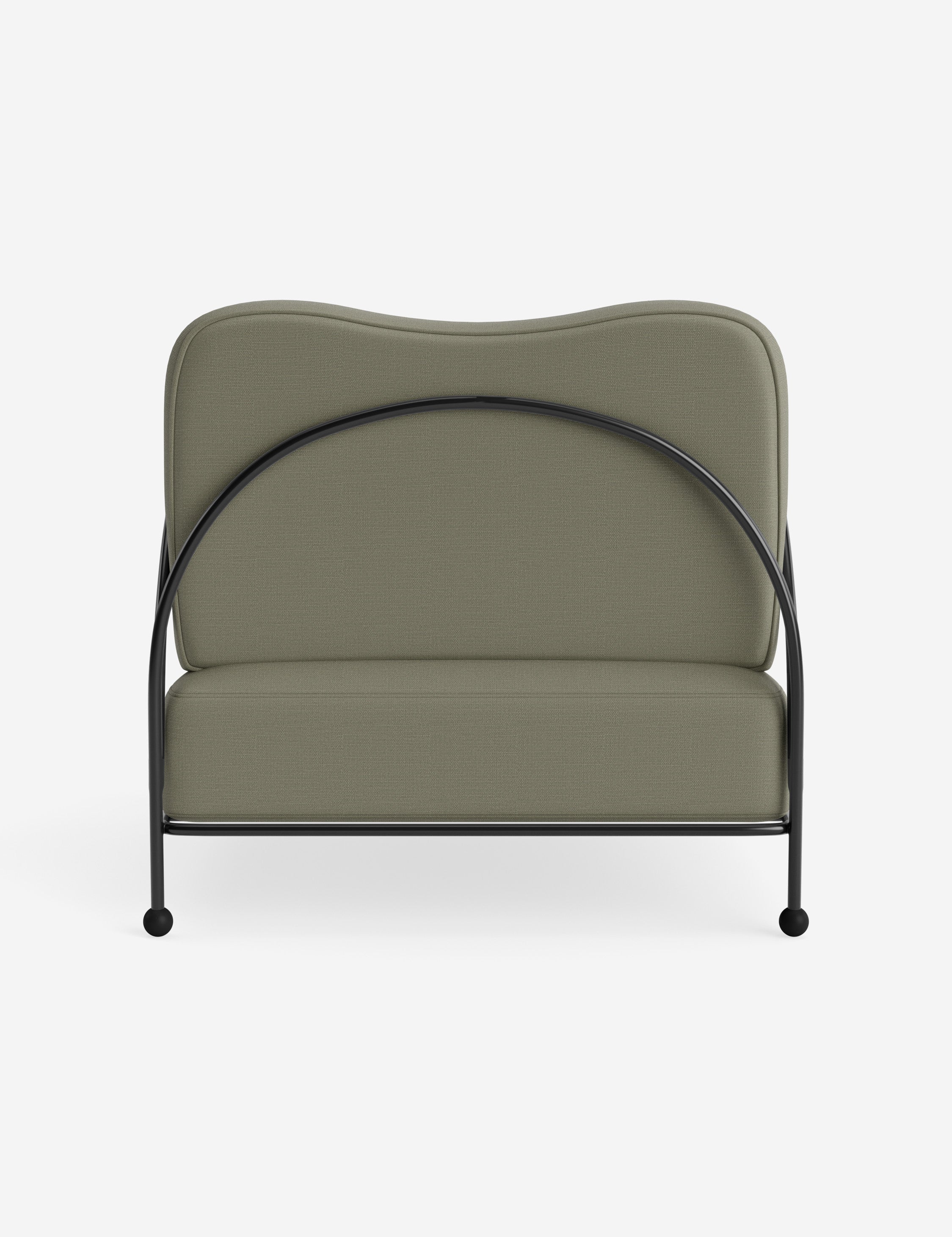 Luna Outdoor Accent Chair | Slim Metal Frame, Supportive Seat