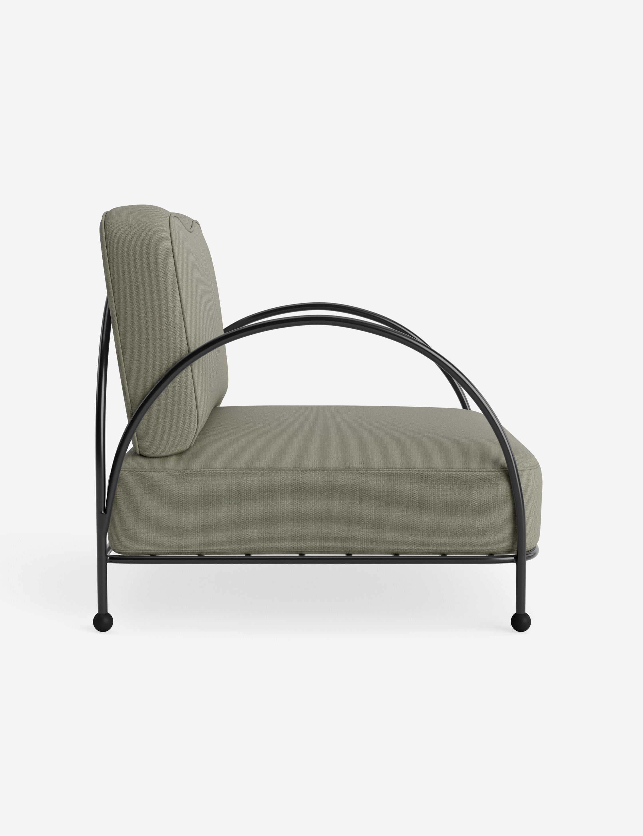 Luna Outdoor Accent Chair | Slim Metal Frame, Supportive Seat