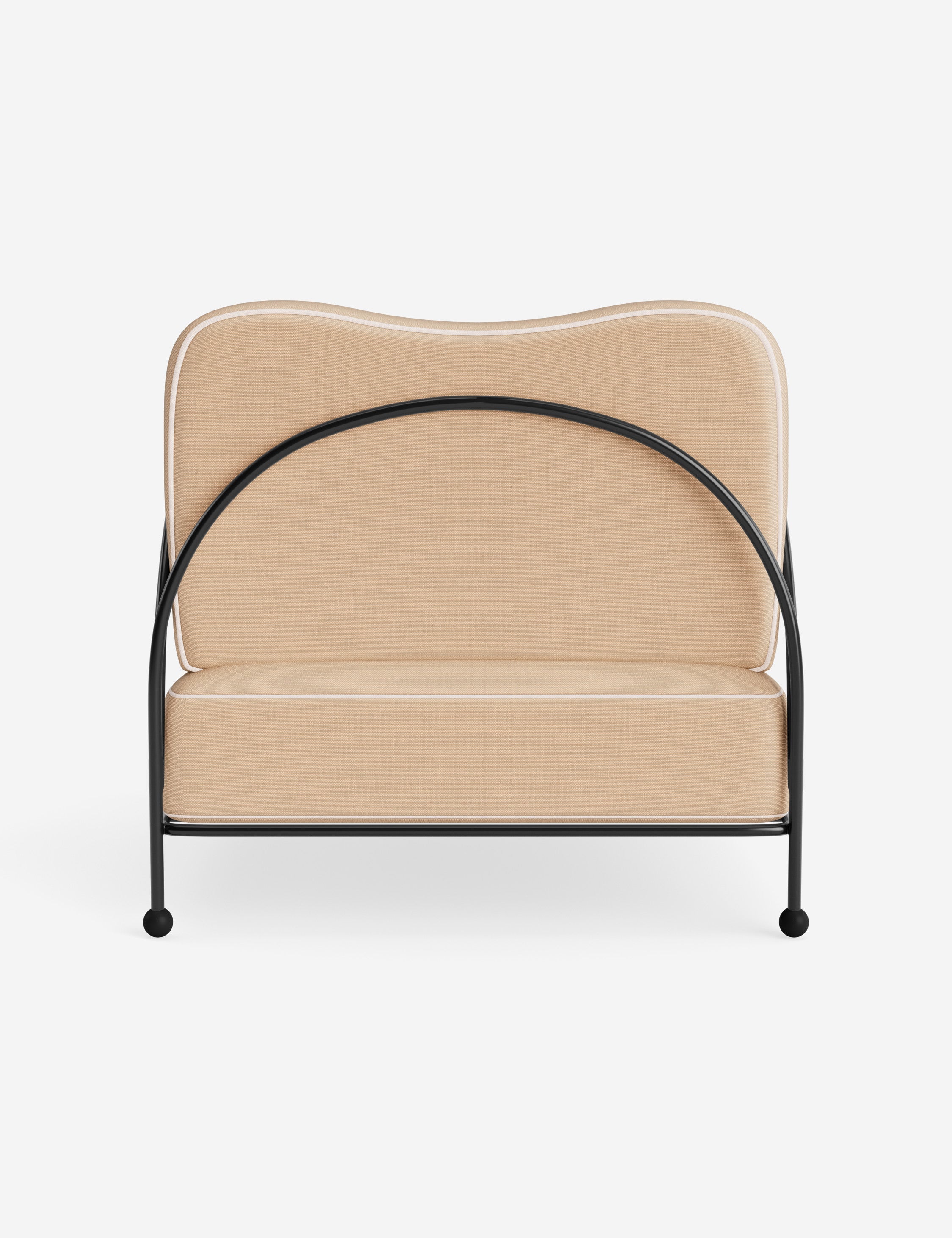 Luna Outdoor Accent Chair | Slim Metal Frame, Supportive Seat