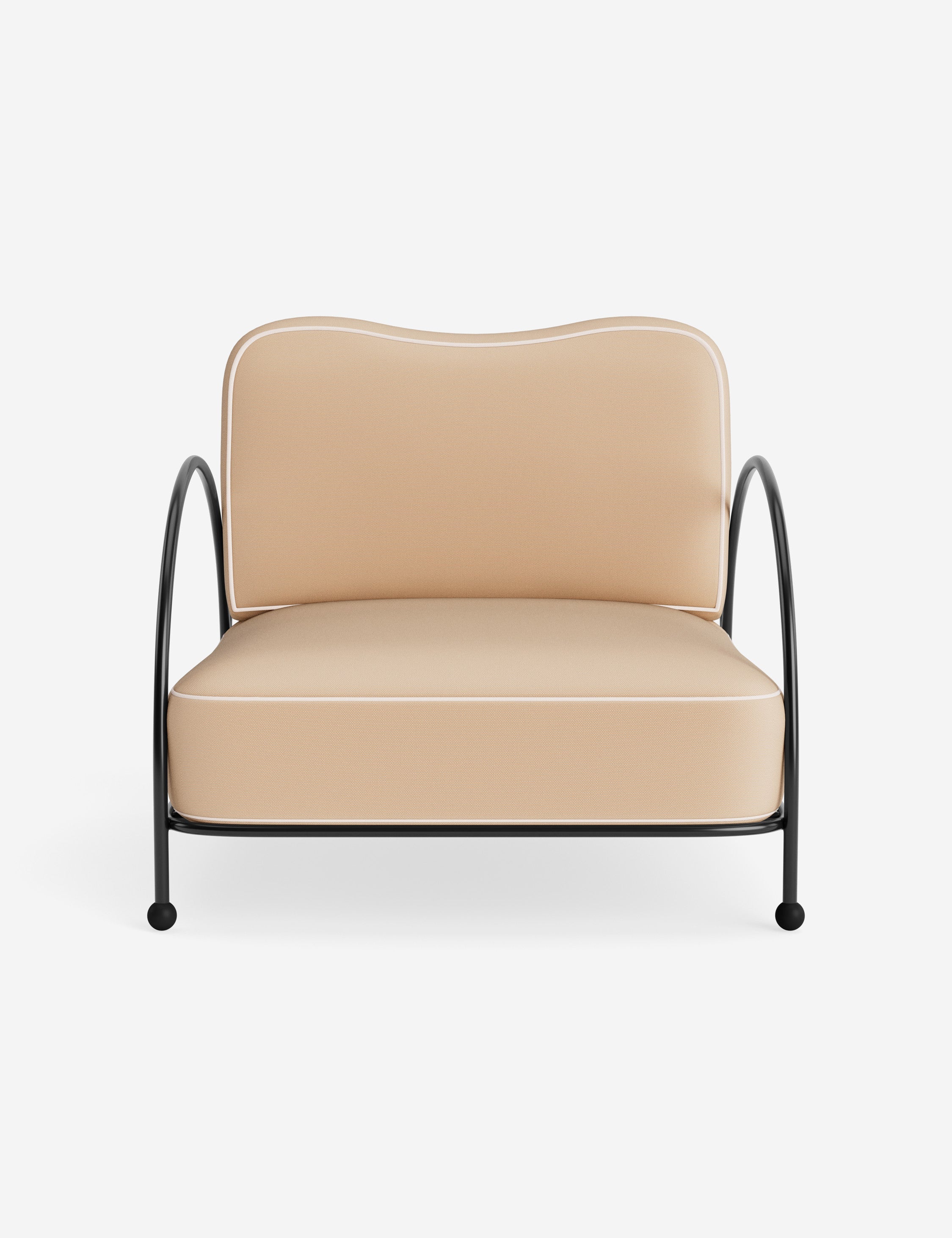Luna Outdoor Accent Chair | Slim Metal Frame, Supportive Seat