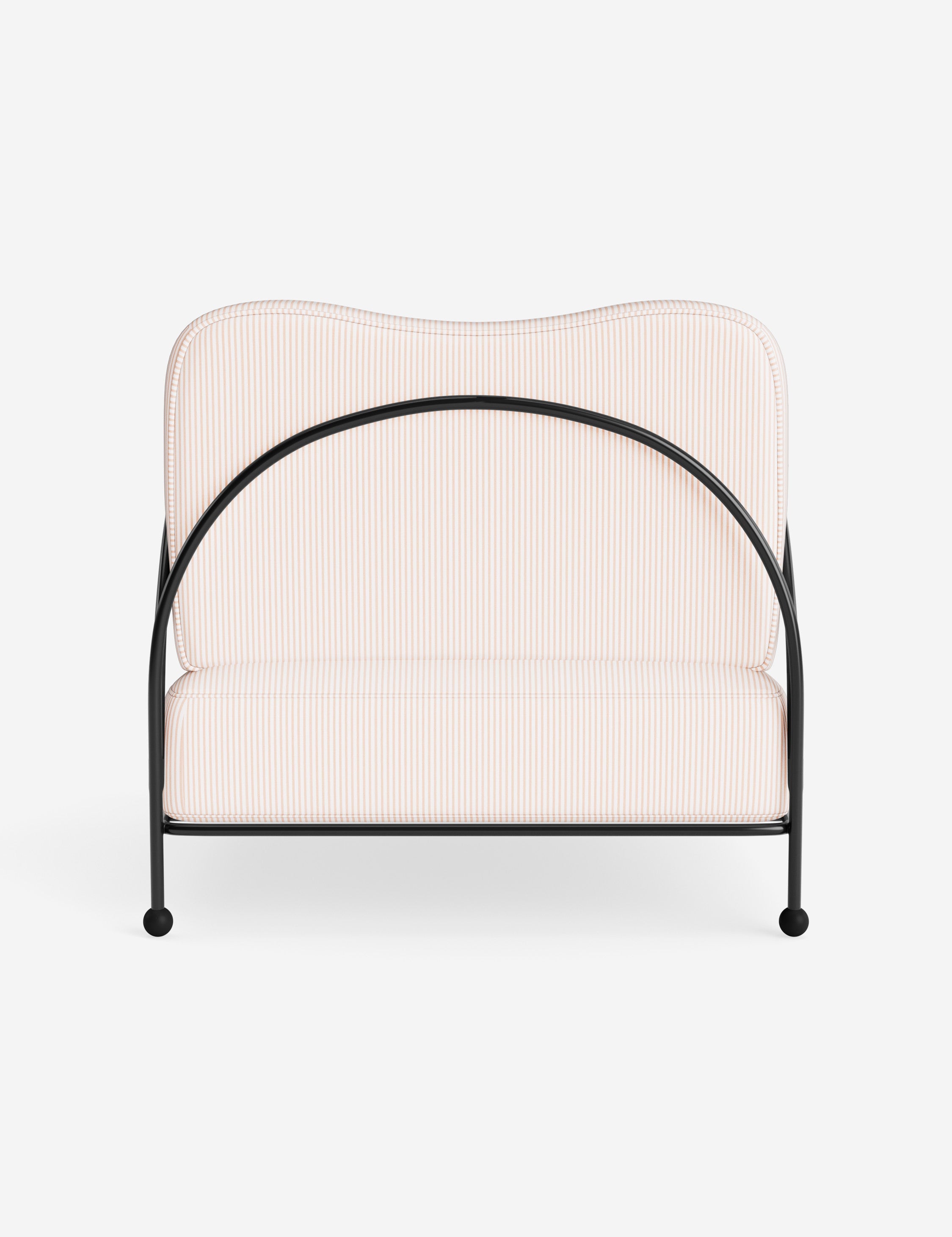 Luna Outdoor Accent Chair | Slim Metal Frame, Supportive Seat