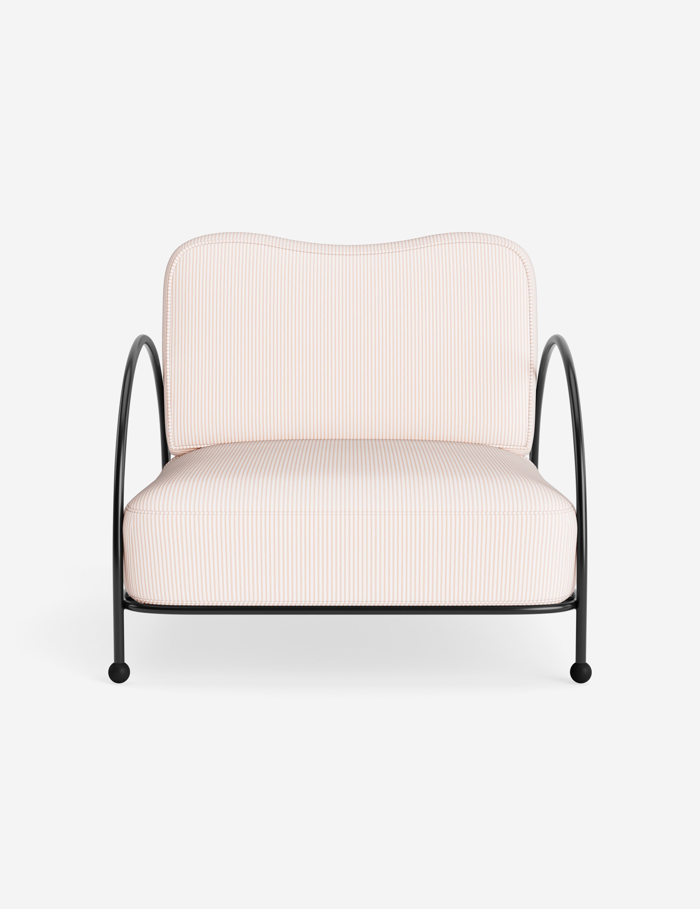 Luna Outdoor Accent Chair | Slim Metal Frame, Supportive Seat
