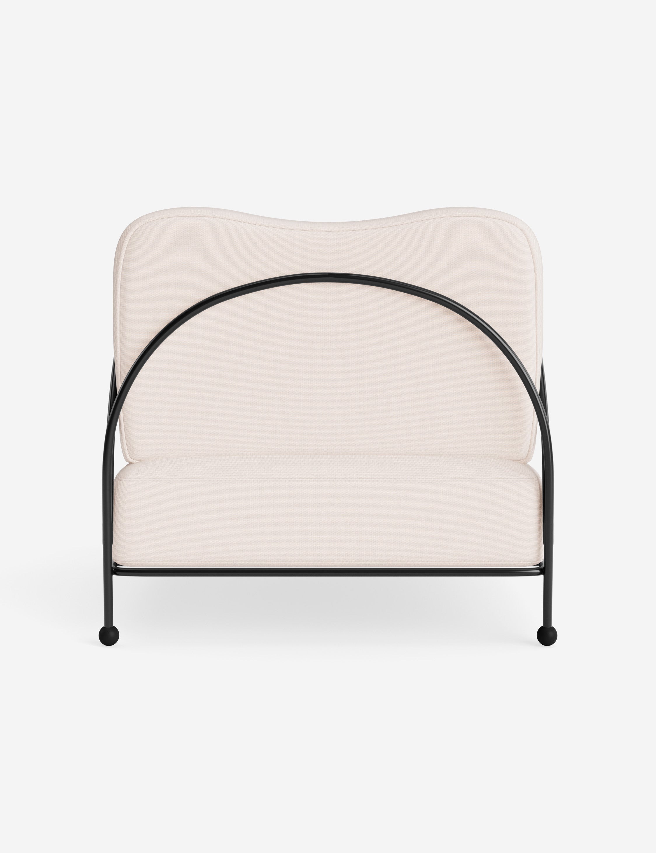 Luna Outdoor Accent Chair | Slim Metal Frame, Supportive Seat