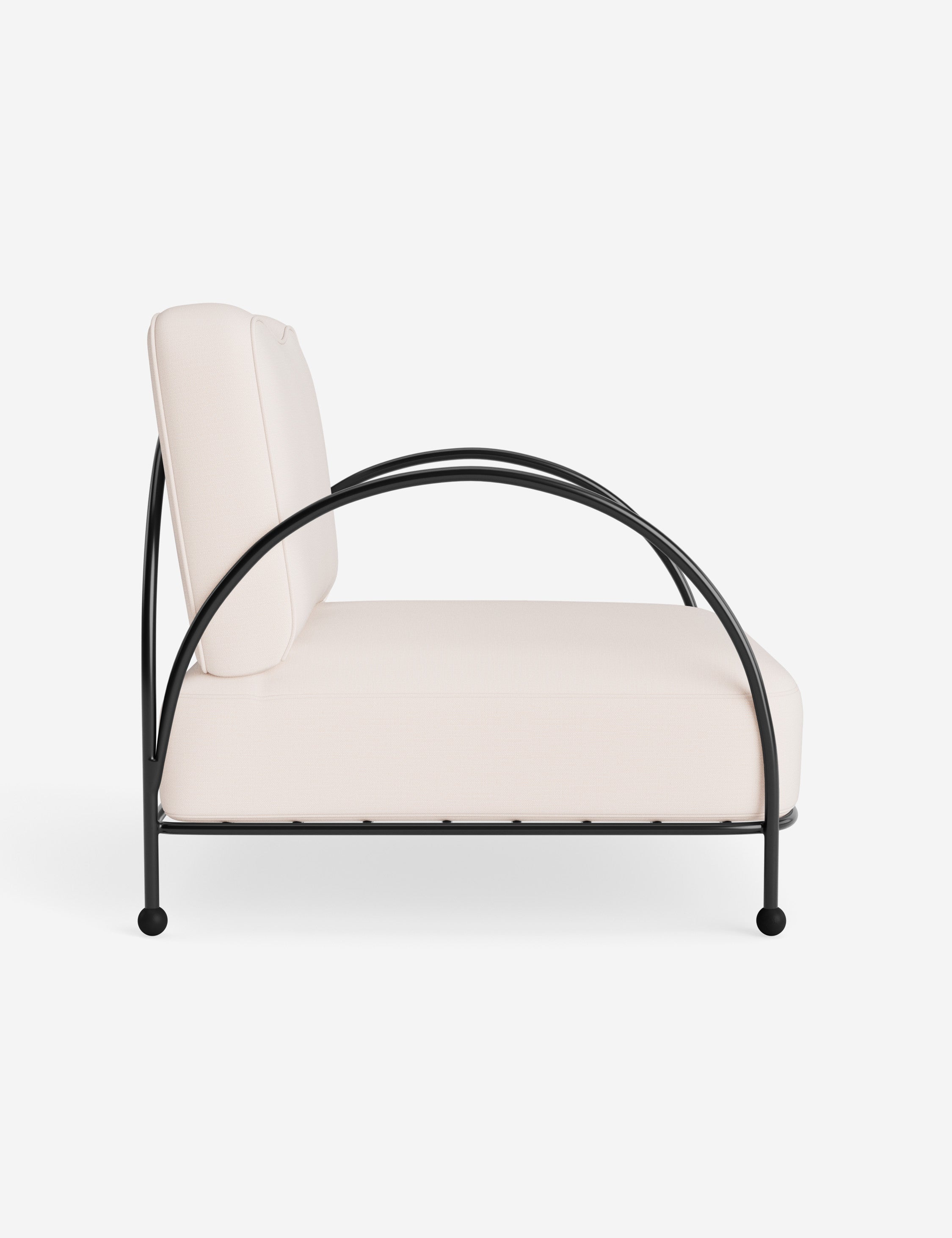 Luna Outdoor Accent Chair | Slim Metal Frame, Supportive Seat