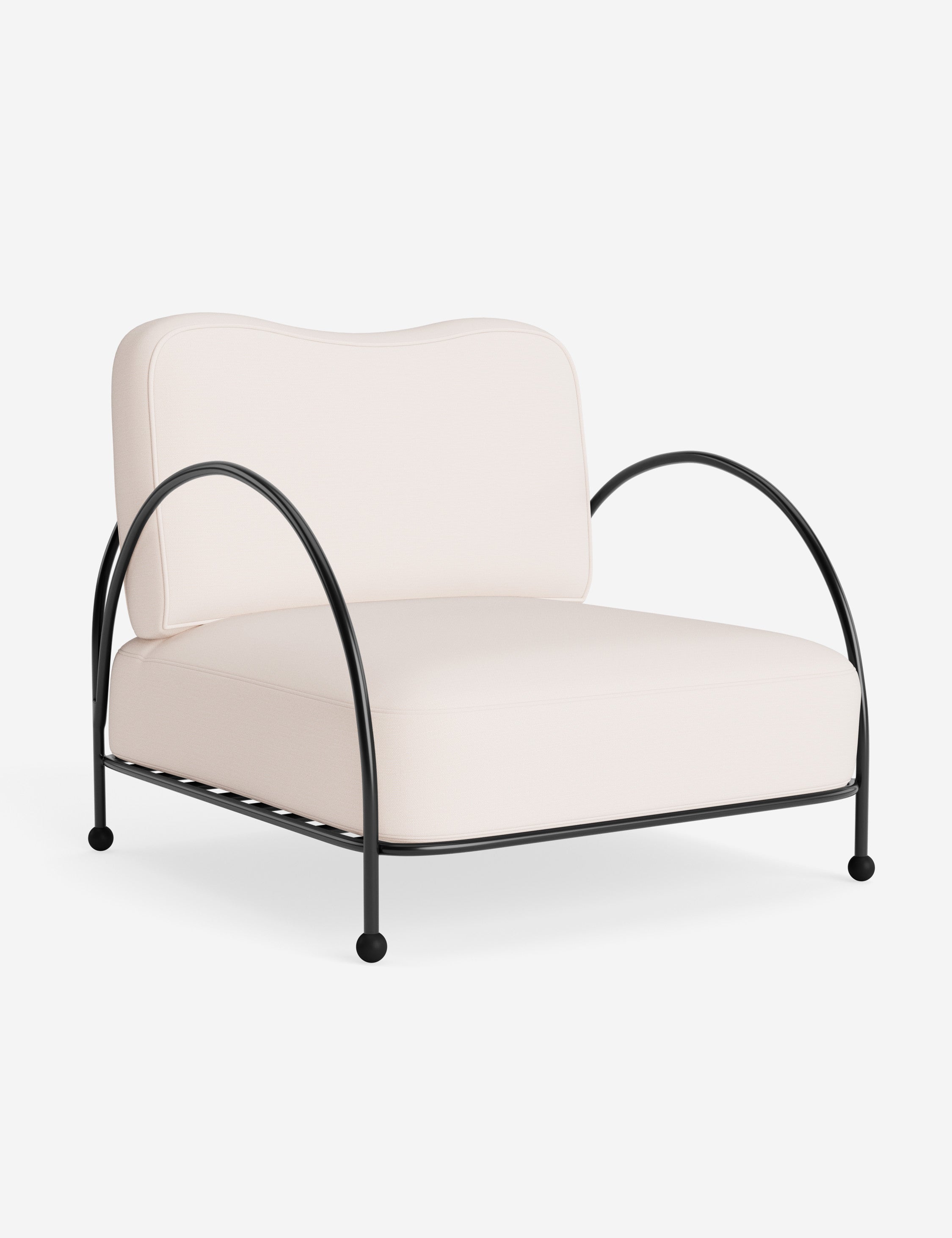 Luna Outdoor Accent Chair | Slim Metal Frame, Supportive Seat