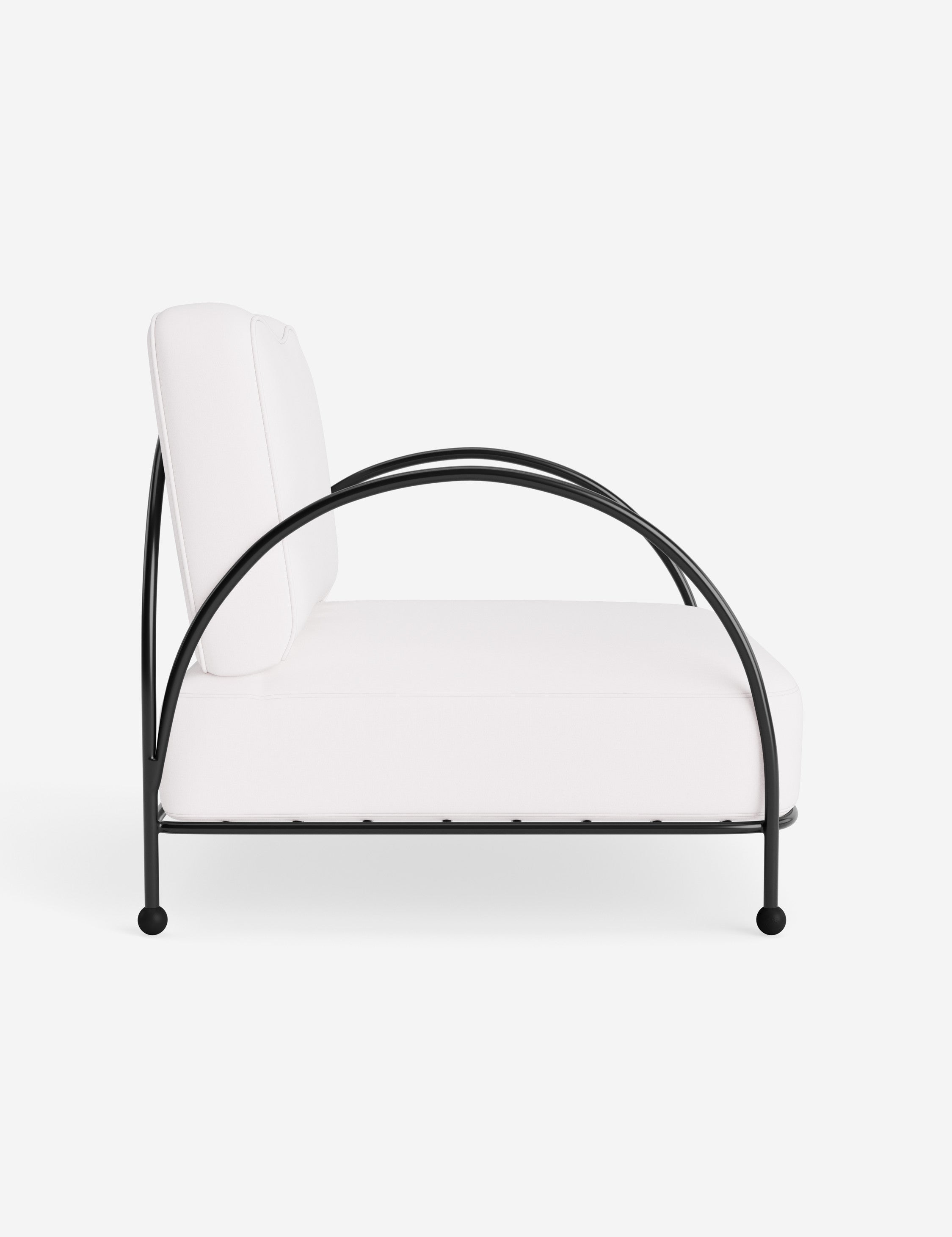 Luna Outdoor Accent Chair | Slim Metal Frame, Supportive Seat