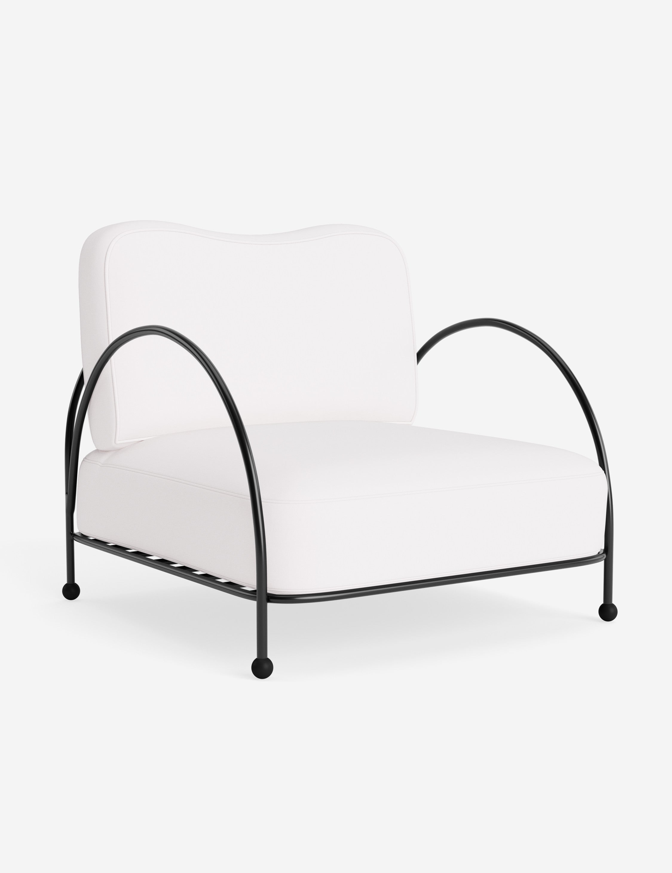 Luna Outdoor Accent Chair | Slim Metal Frame, Supportive Seat