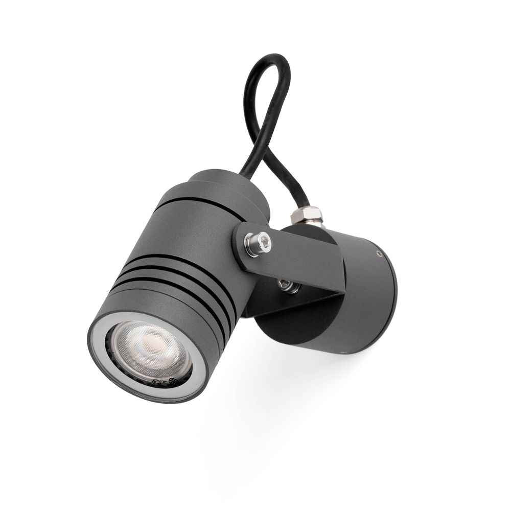 Brix LED Outdoor Wall Spot | IP54 Dark Gray, Weather-Resistant
