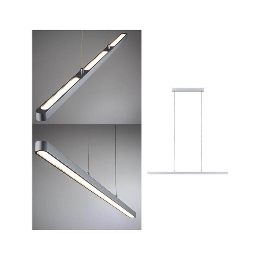 Lento LED Pendant Light | Dimmable, Height-Adjustable Chrome