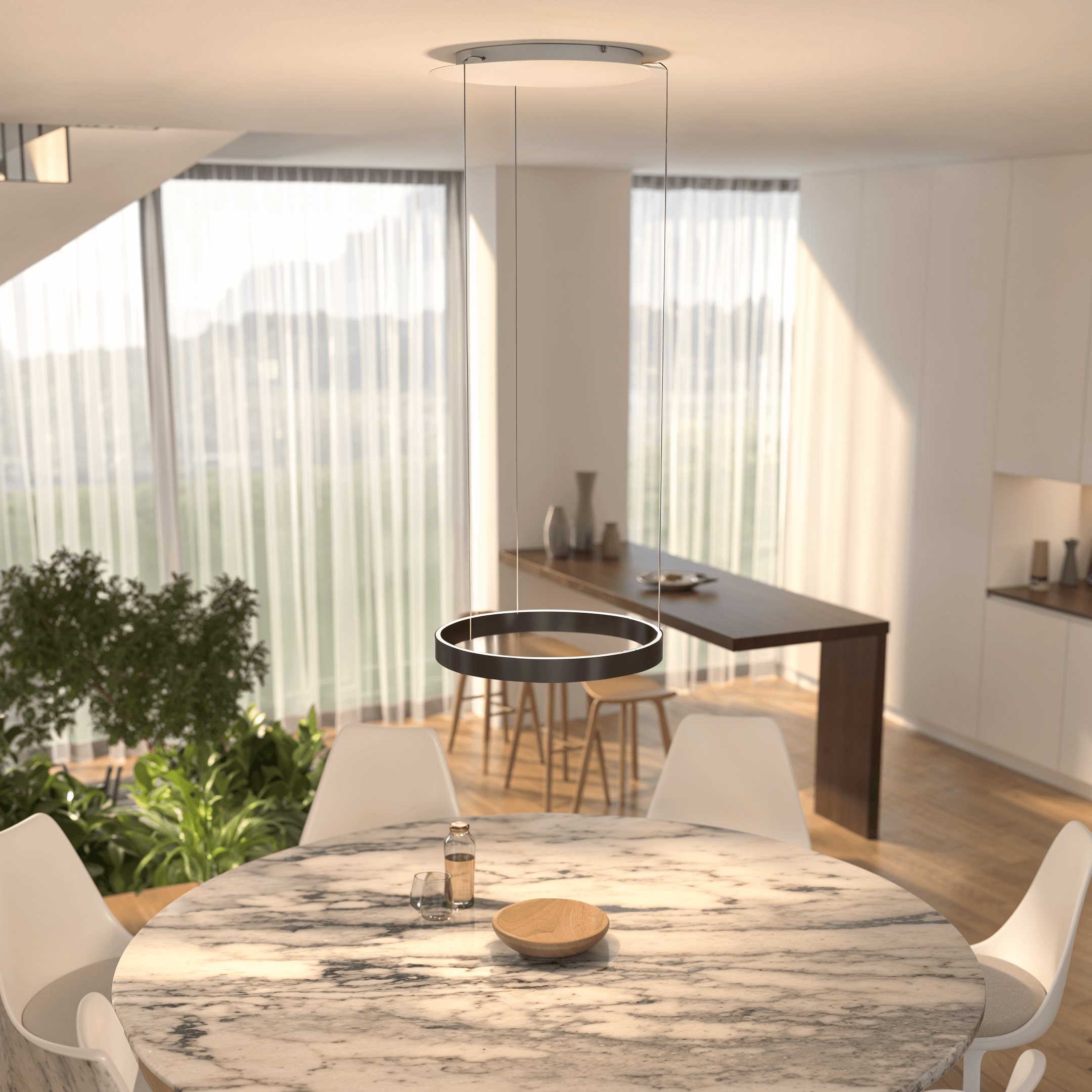 Solara LED Pendant Light | Stepless Dimmable, Adjustable Color Temperature