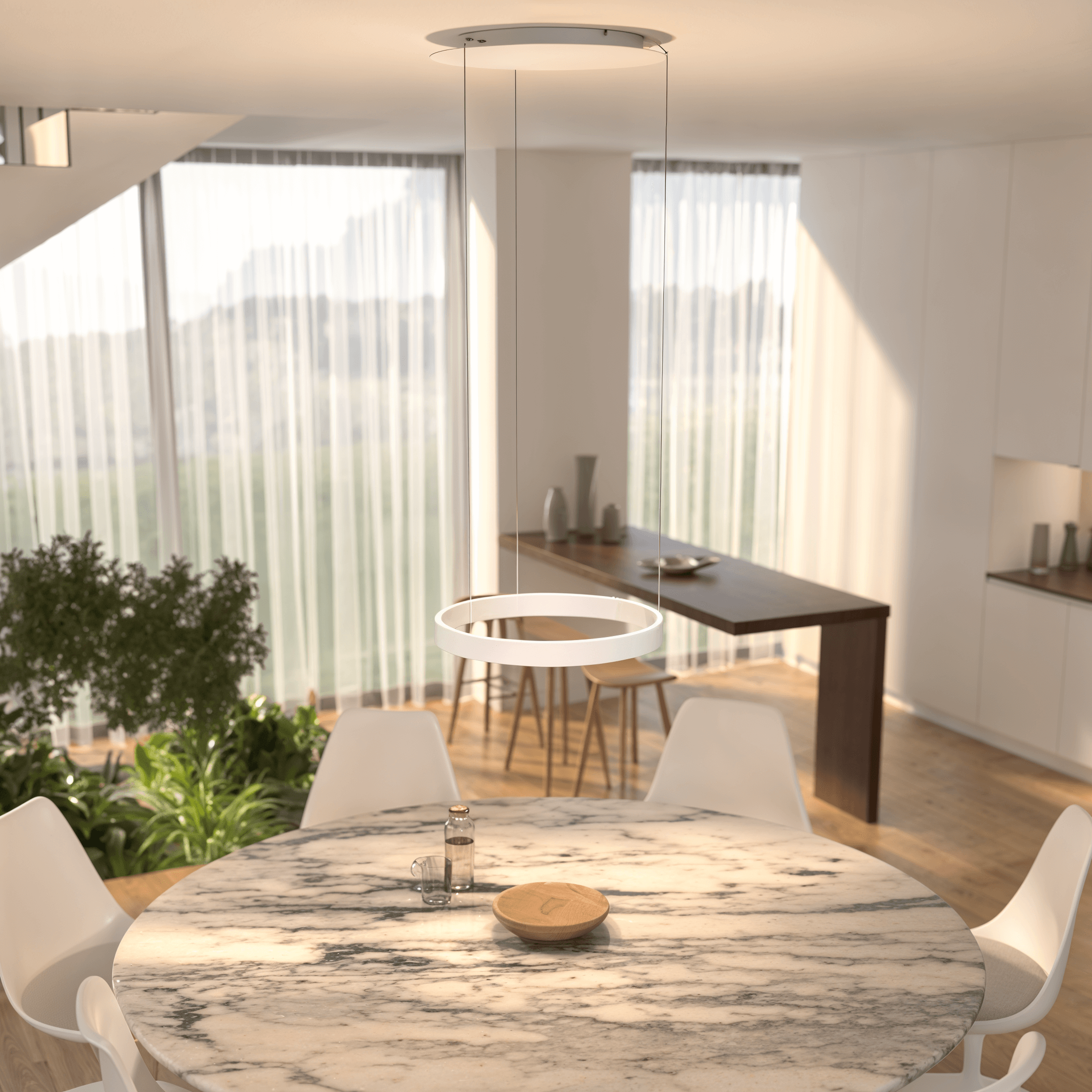 Solara LED Pendant Light | Stepless Dimmable, Adjustable Color Temperature