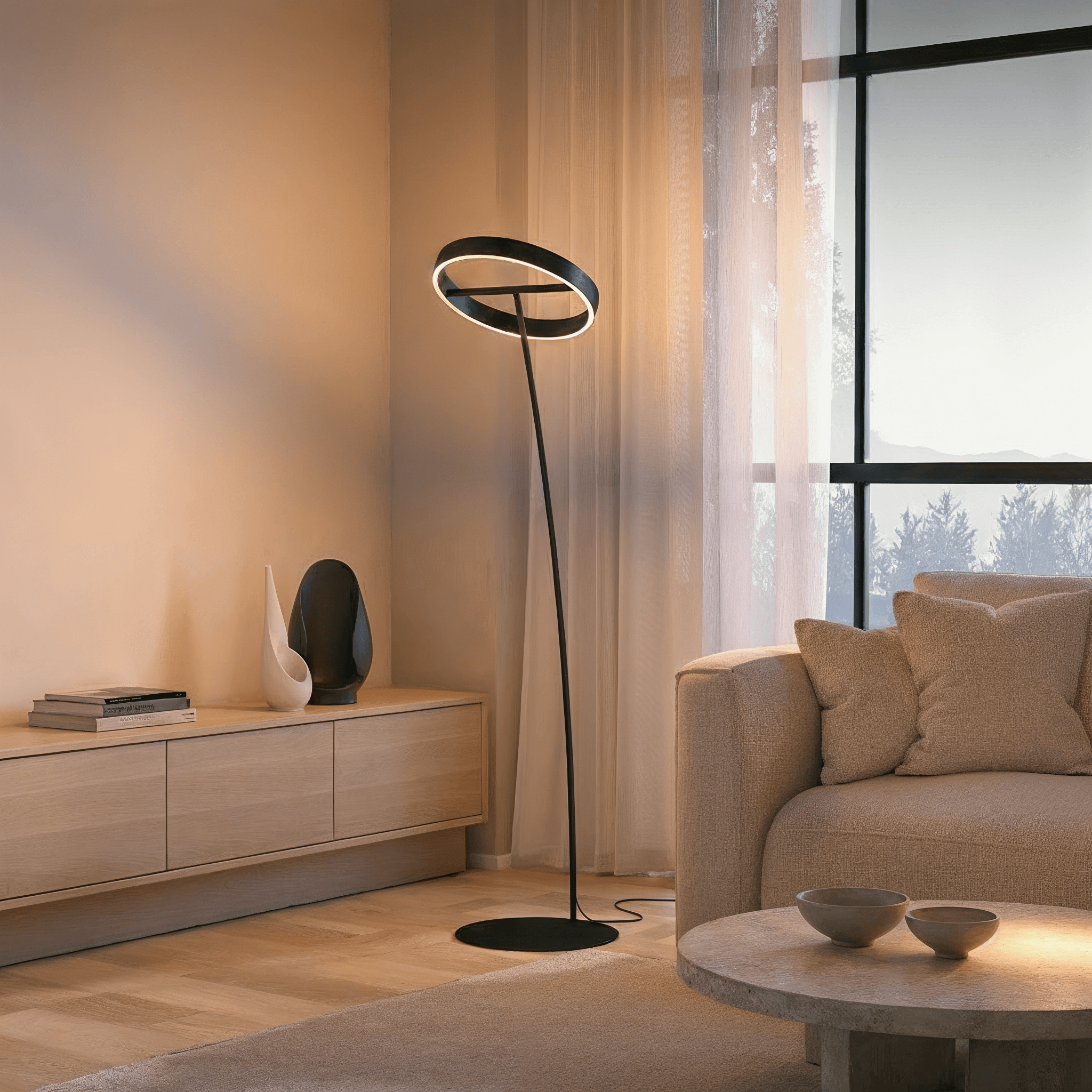 Sola LED Floor Lamp | Stepless Dimming, Adjustable Colour Temperature
