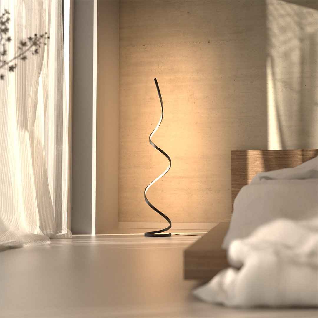 Wynd LED Floor Lamp | Twisted Minimalist Design, Dimming Function