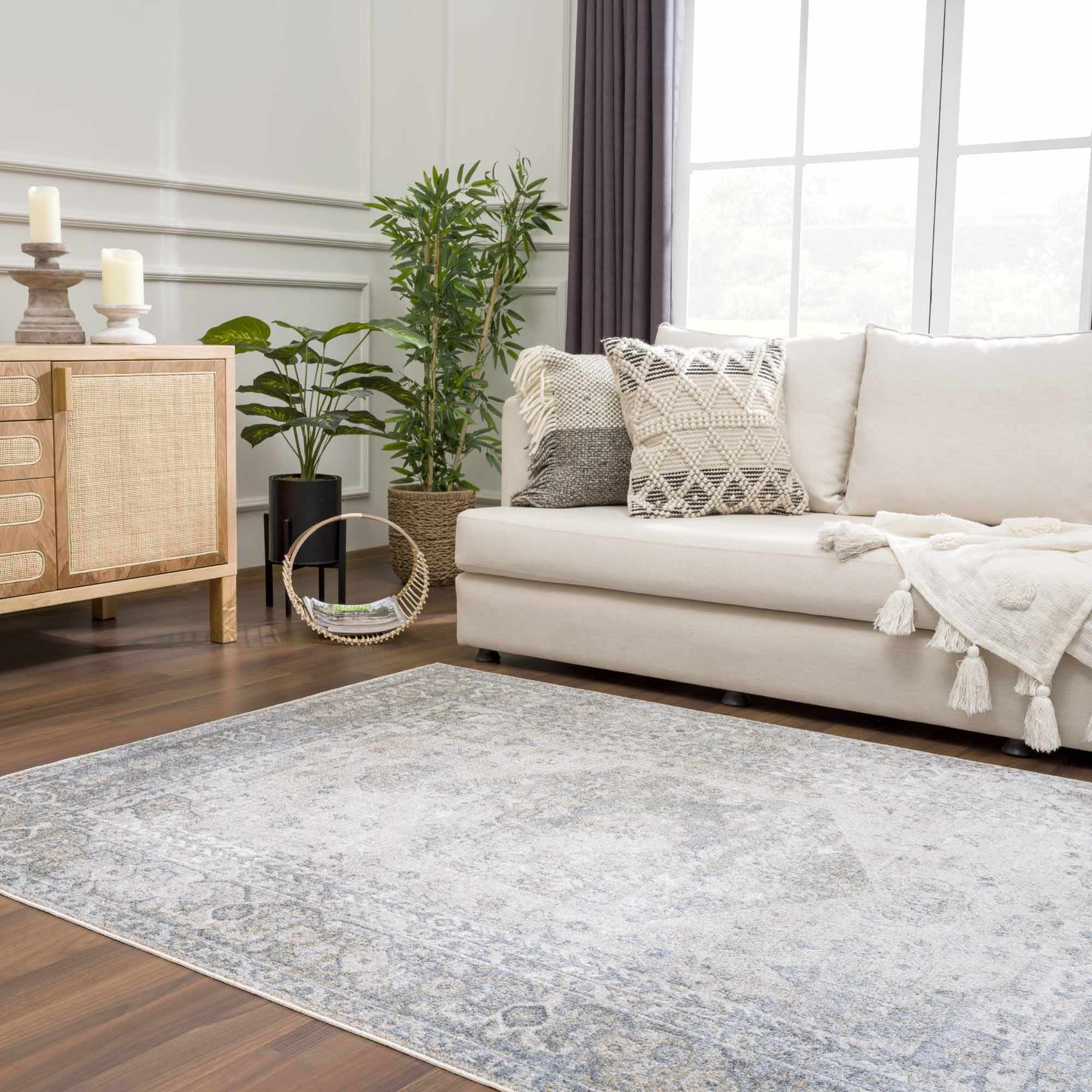 Gael Blue Boutique Washable Rug