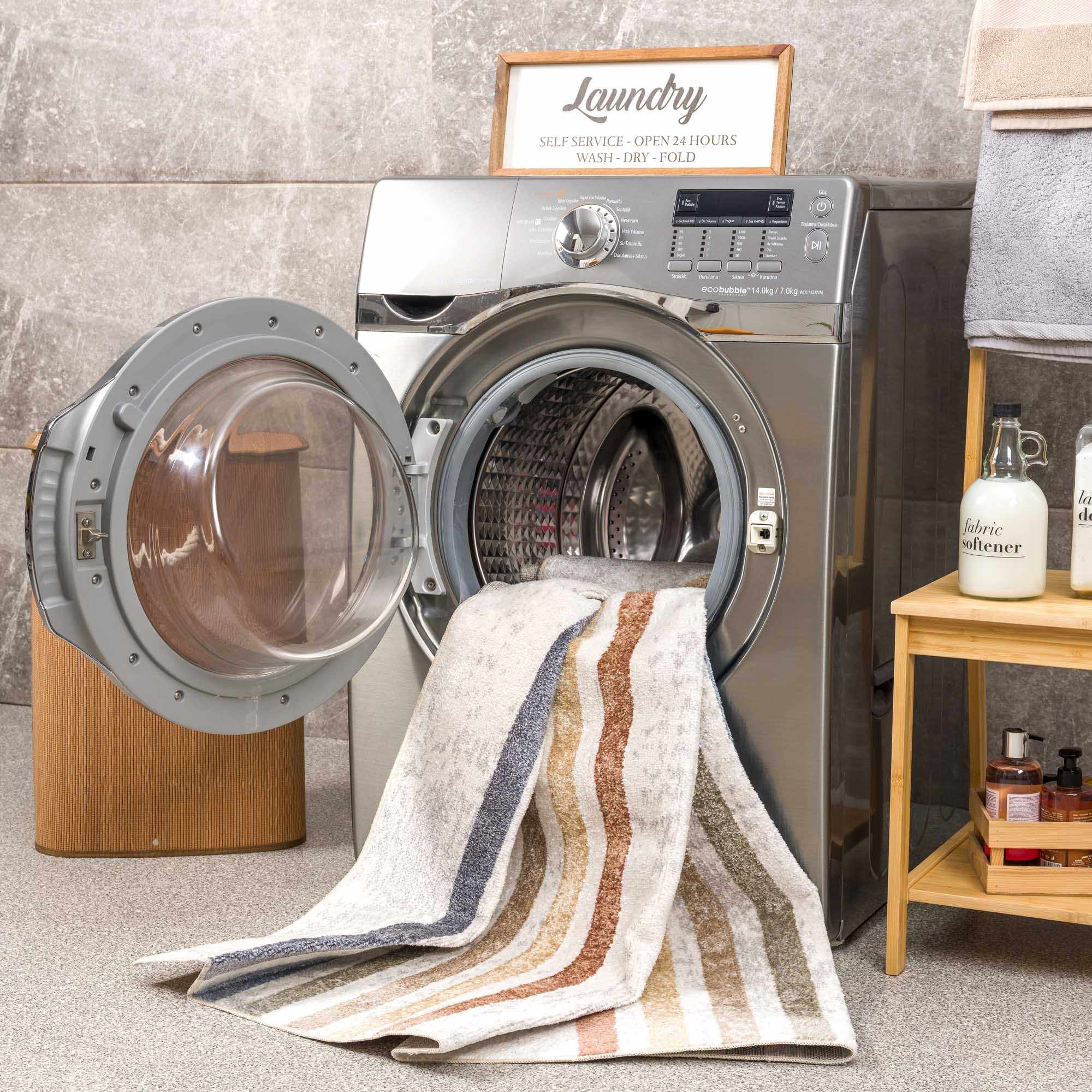 Giza Area Rug  Machine Washable  Contemporary Design