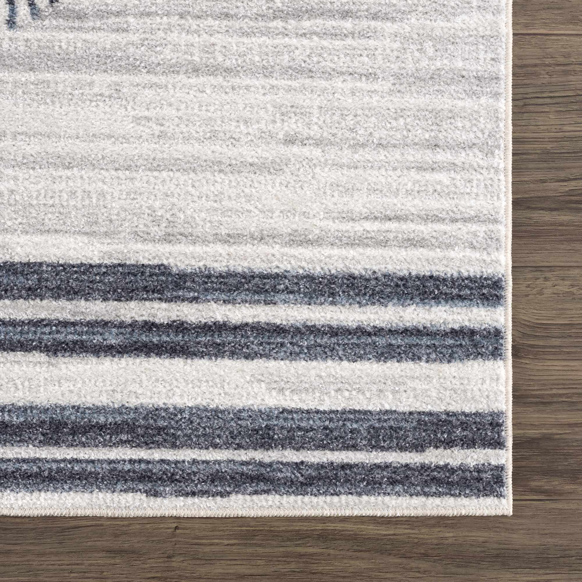 Talon Medium Gray Area Rug  Machine Washable, Contemporary