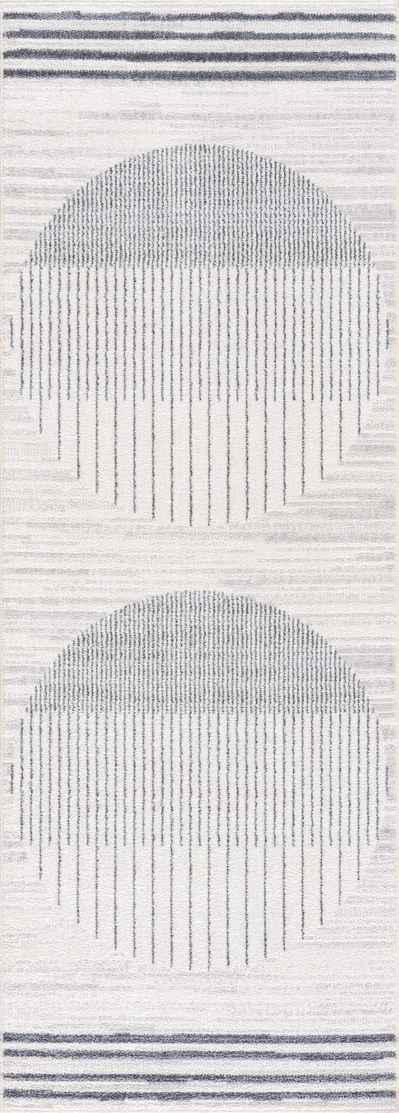 Talon Medium Gray Area Rug  Machine Washable, Contemporary