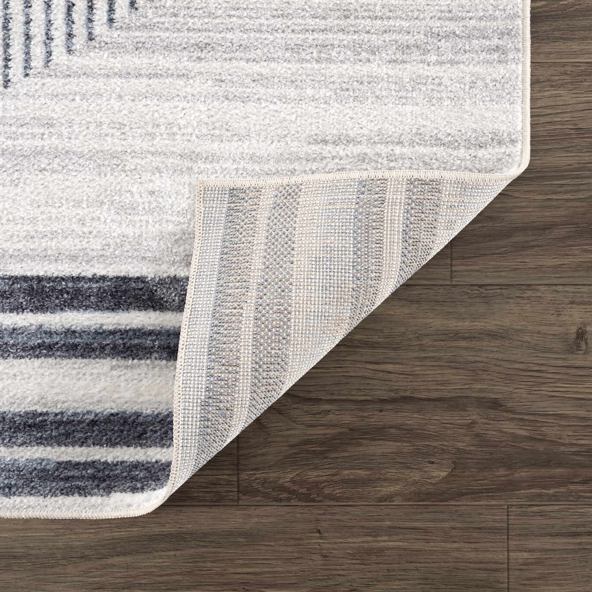 Talon Medium Gray Area Rug  Machine Washable, Contemporary