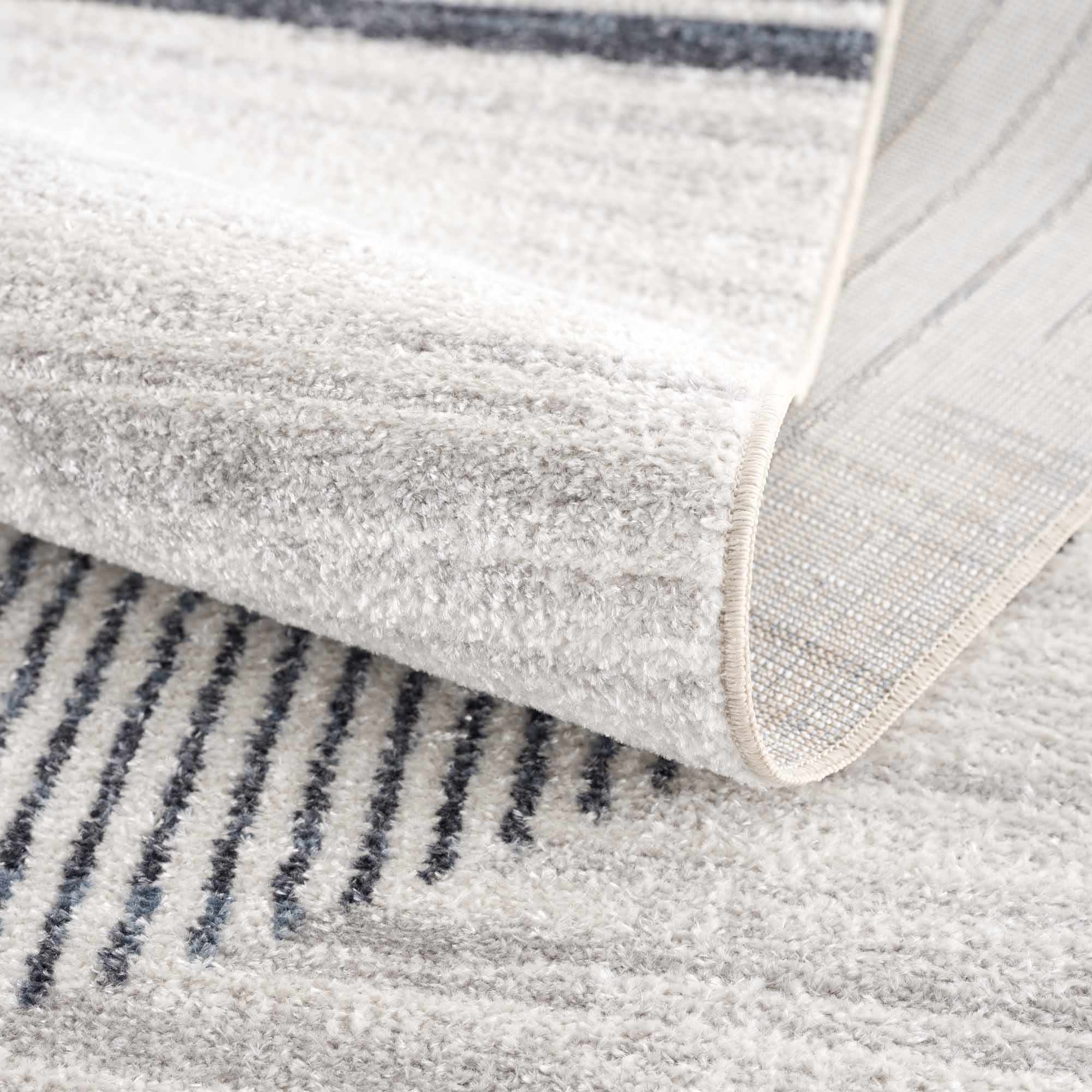Talon Medium Gray Area Rug  Machine Washable, Contemporary