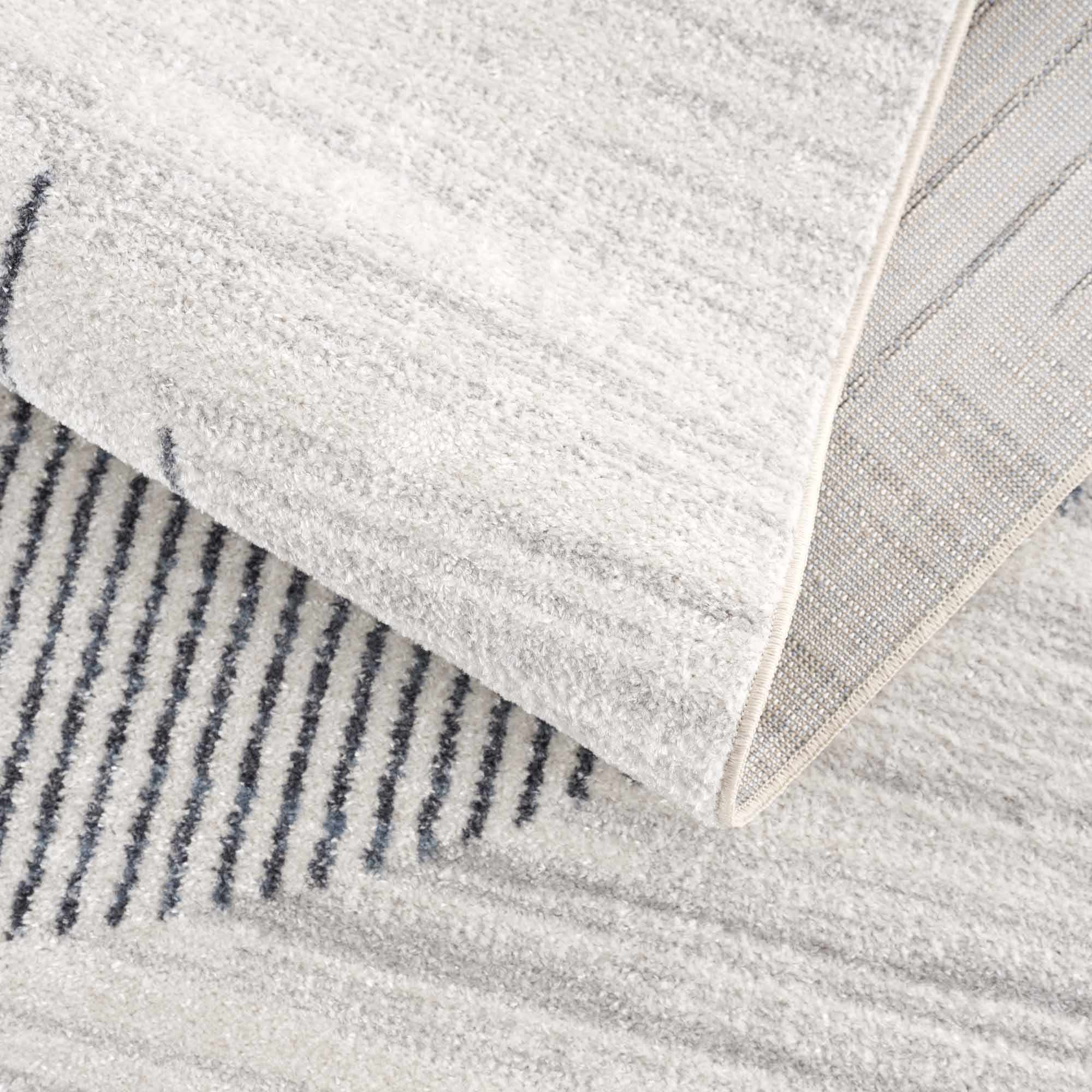 Talon Medium Gray Area Rug  Machine Washable, Contemporary