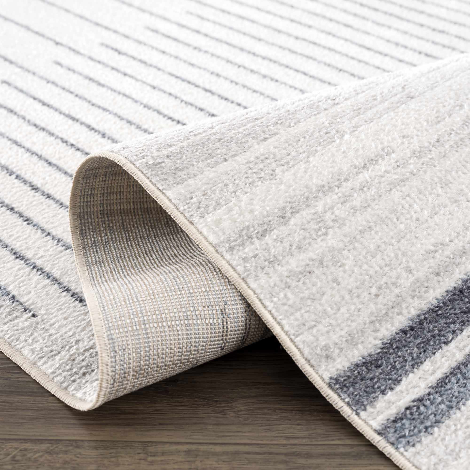 Talon Medium Gray Area Rug  Machine Washable, Contemporary