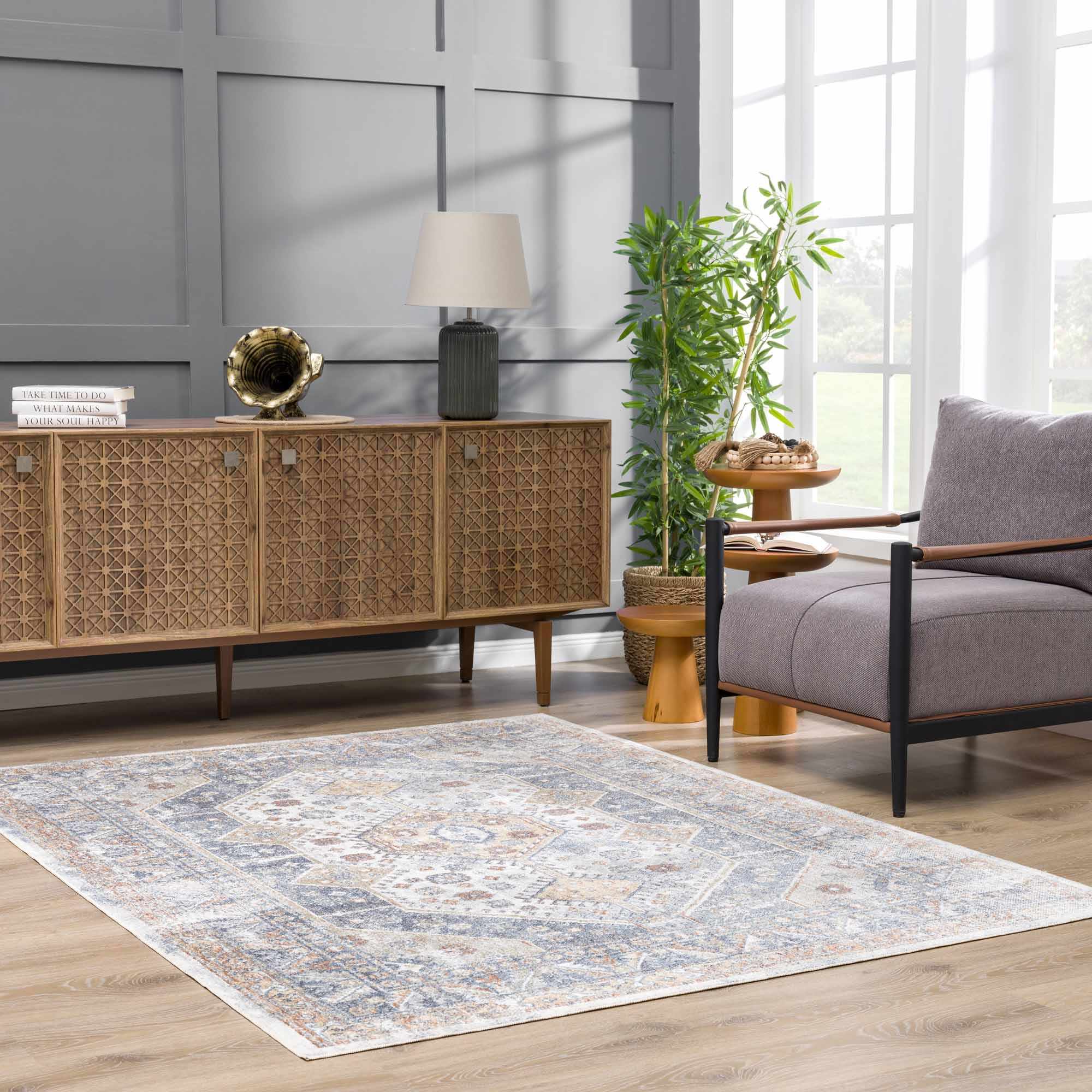 Alera Washable Rug  Machine Woven  Traditional Style