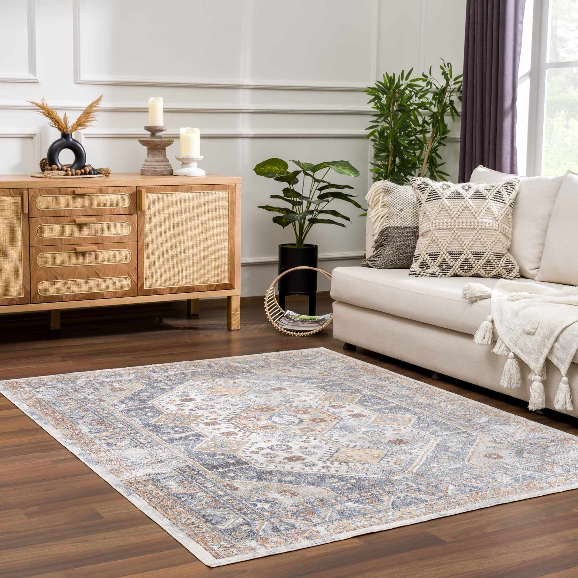 Alera Washable Rug  Machine Woven  Traditional Style