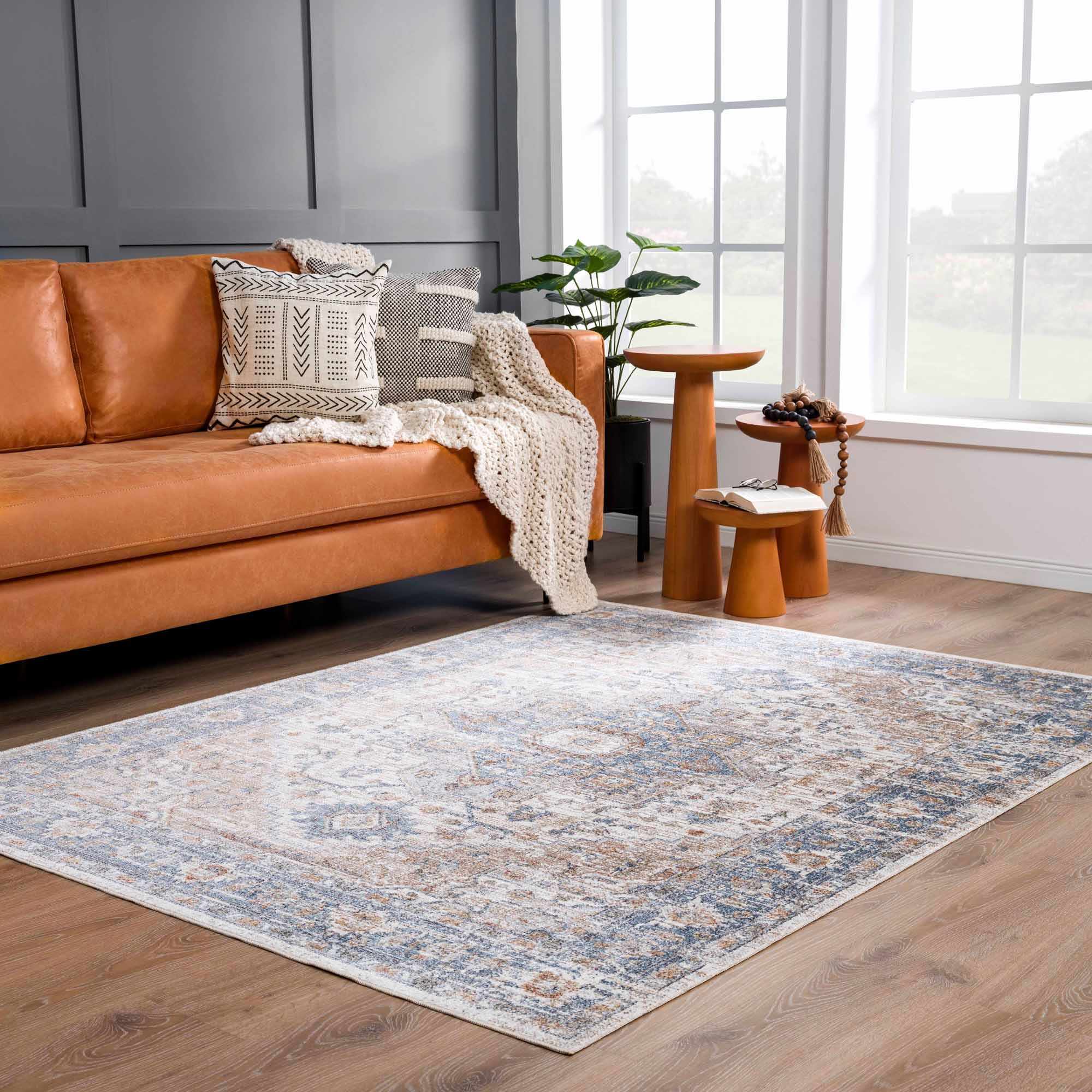 Ezri Area Rug  Machine Washable, Medium Pile Polyester