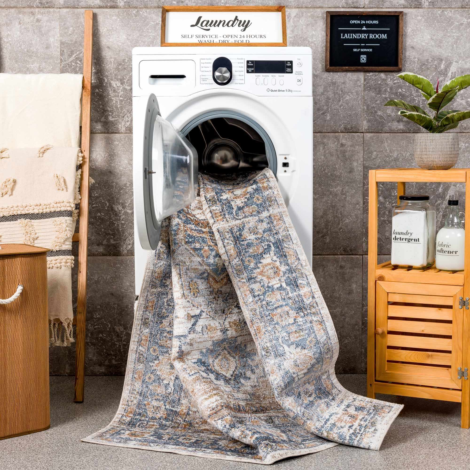 Ezri Area Rug  Machine Washable, Medium Pile Polyester