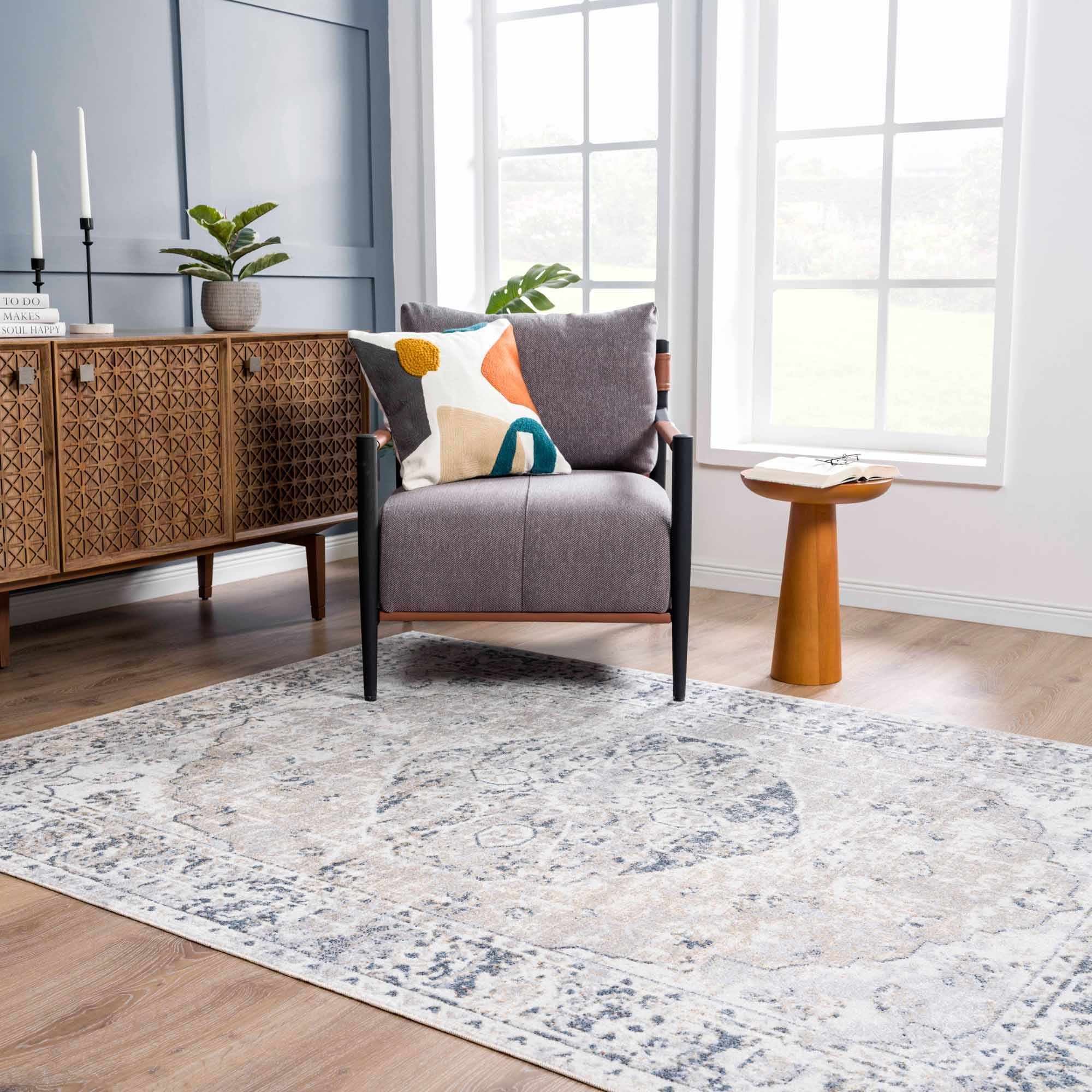 Rudo Washable Rug  Medium Pile  Machine Woven Polyester