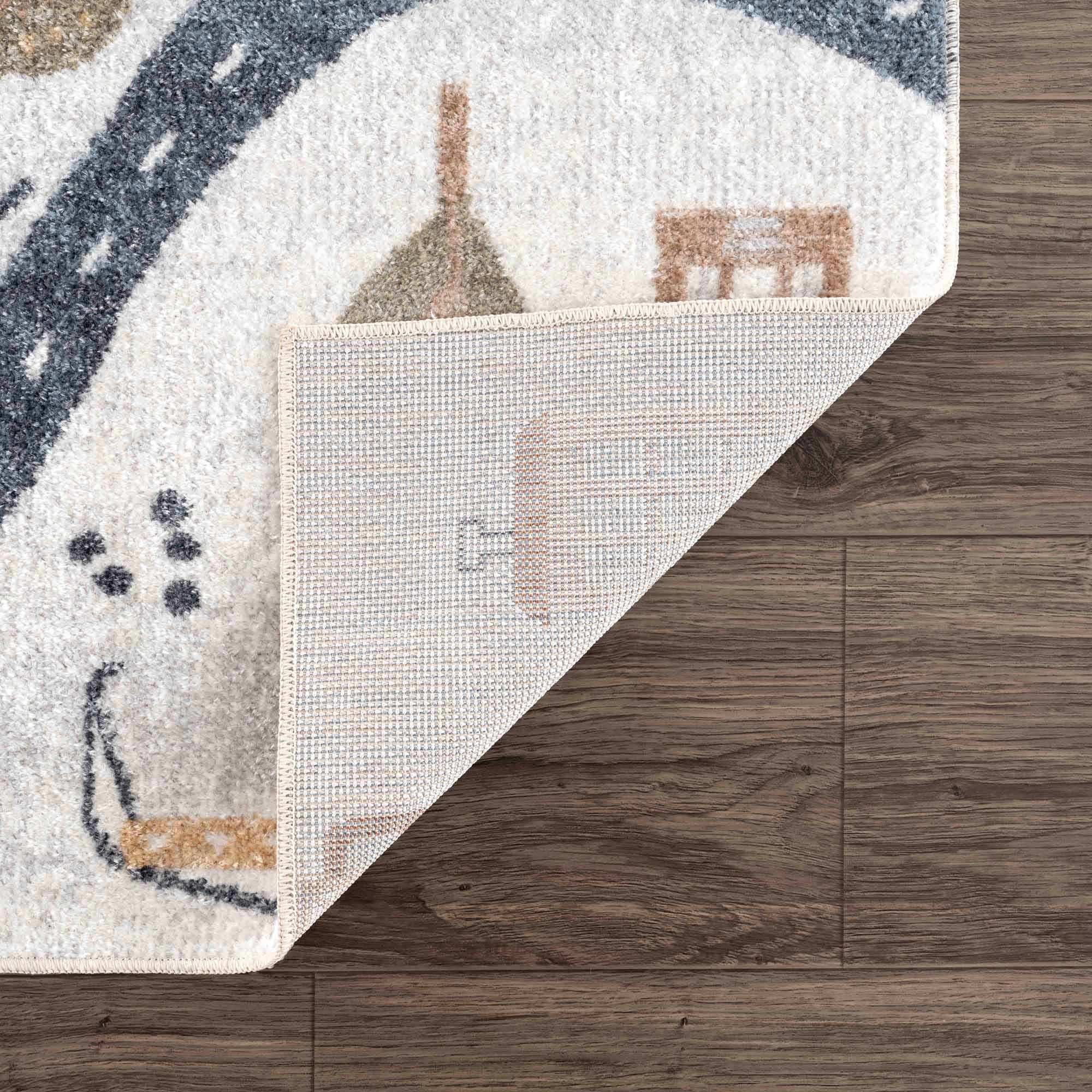 Mave Roads Kids Rug  Washable  Fun Road & Car Design