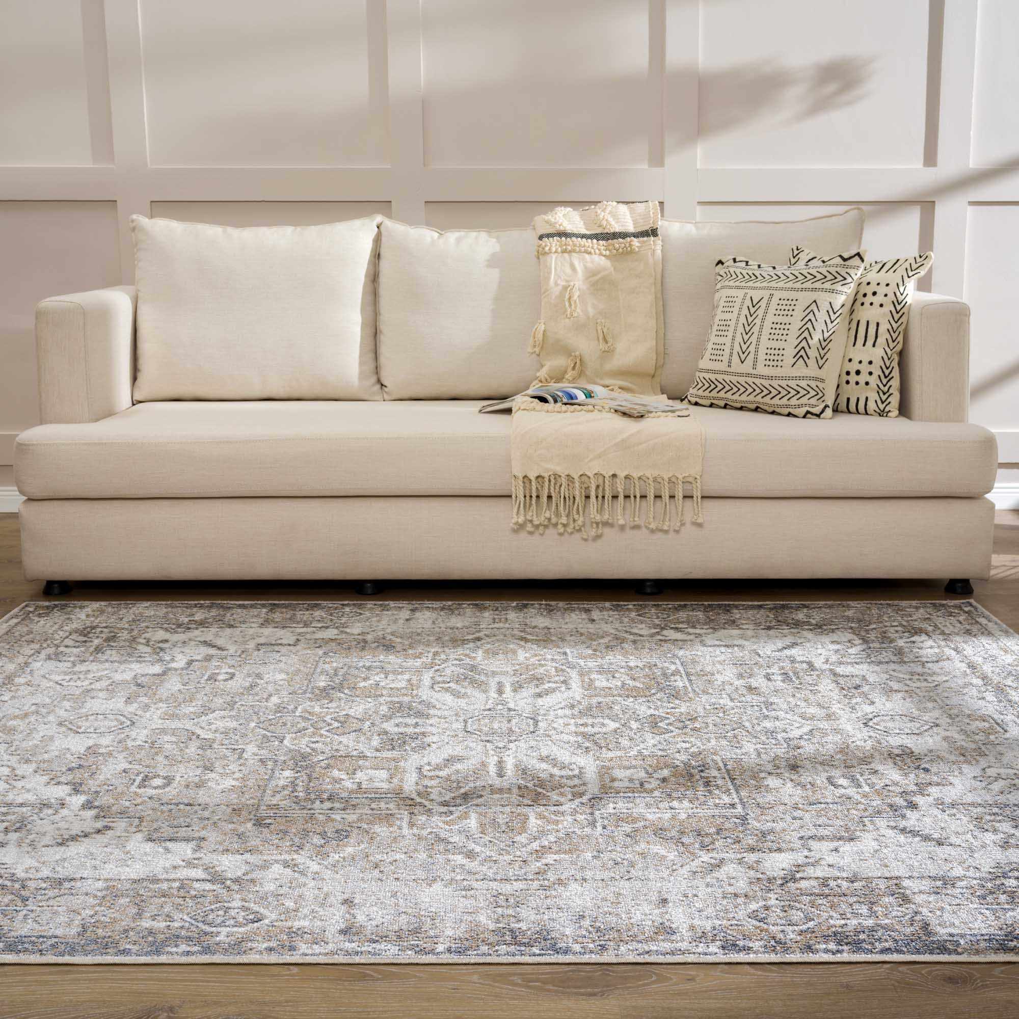 Hera Vintage Washable Rug  Medium Pile  100% Polyester