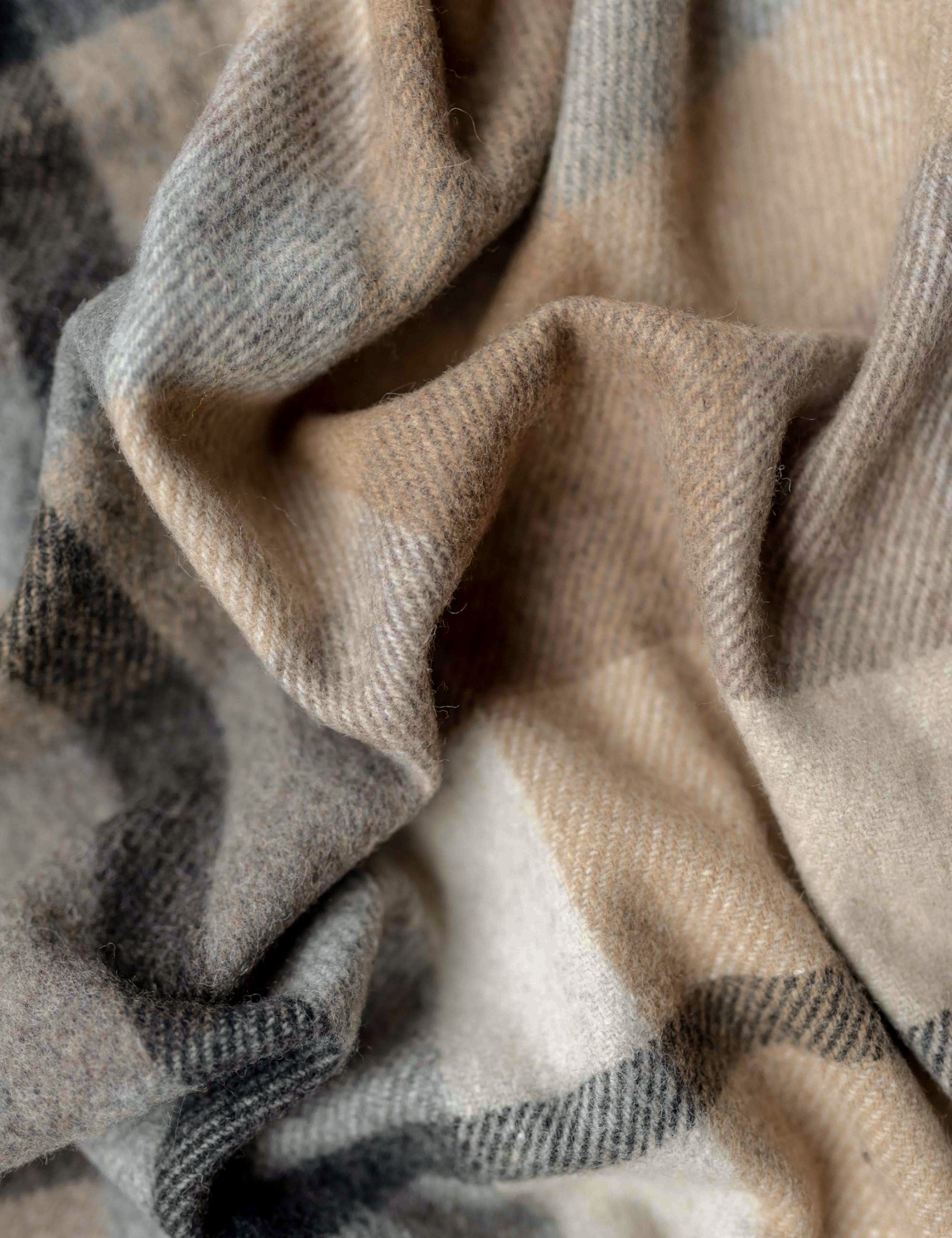 Bello Recycled Wool Throw | Soft, Durable Twill Weave Blanket