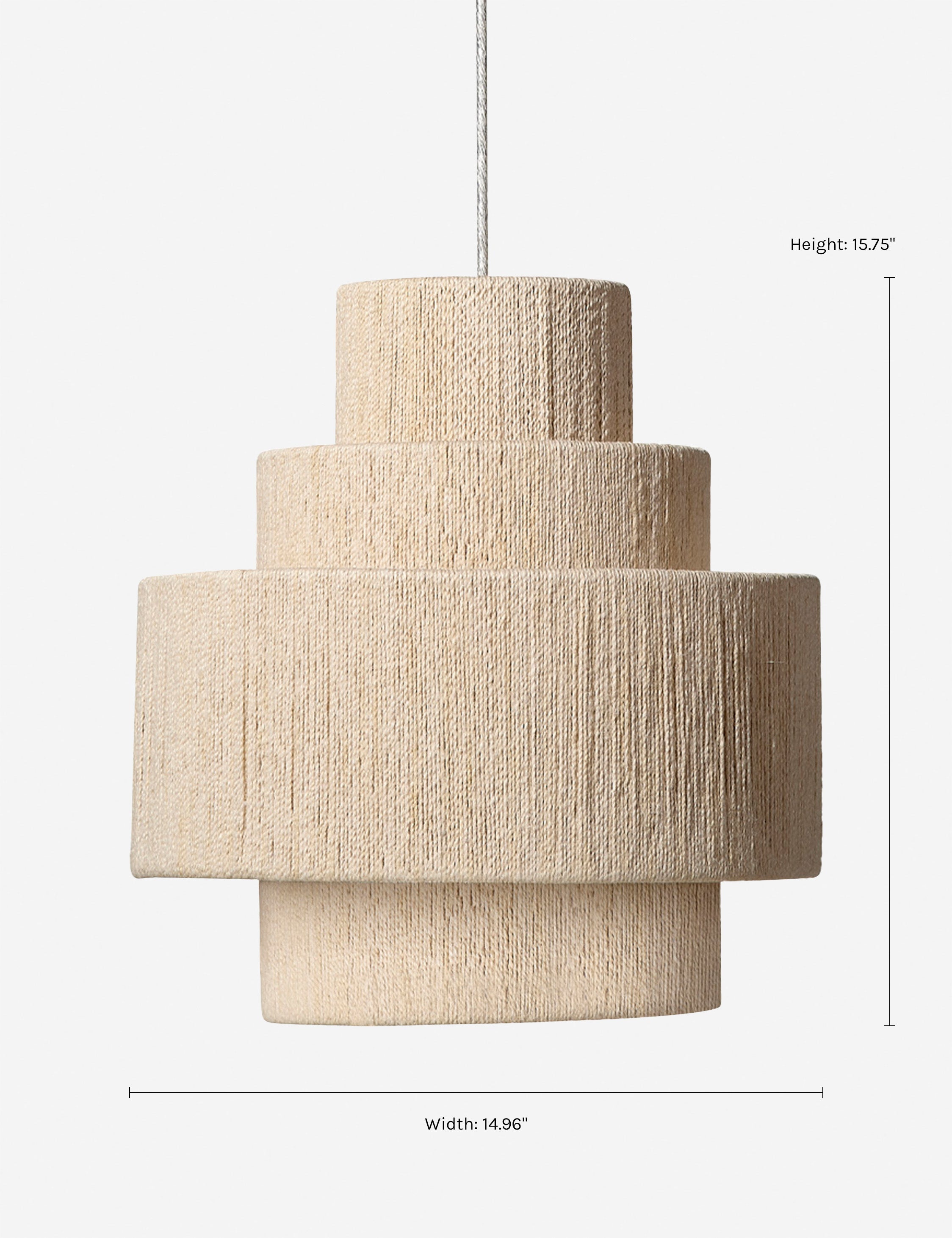 Alera Pendant Light | Rope-Wrapped Design, Neutral Tone