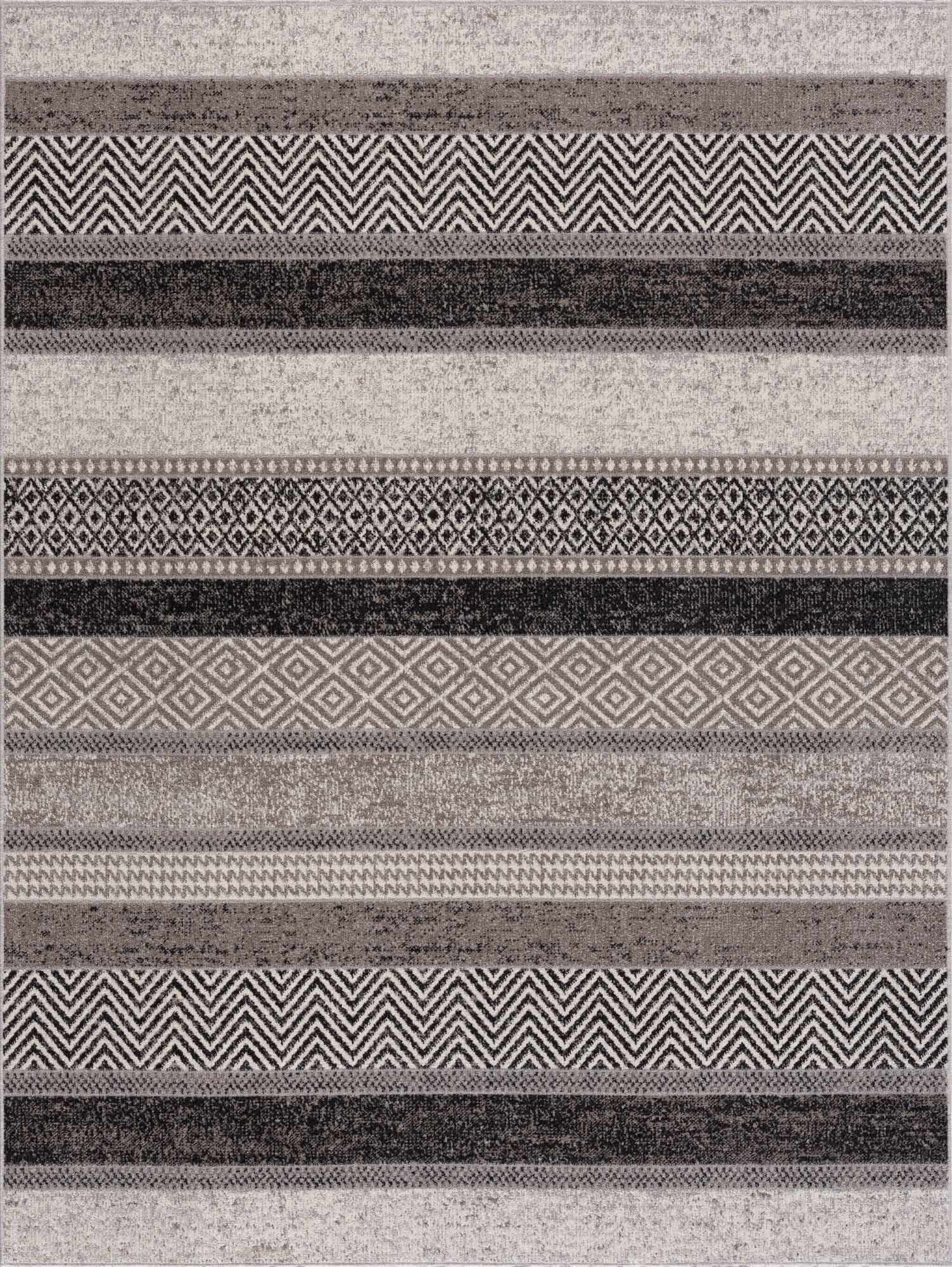 Milo Washable Area Rug  Geometric Design, Machine Woven, 100% Polyester